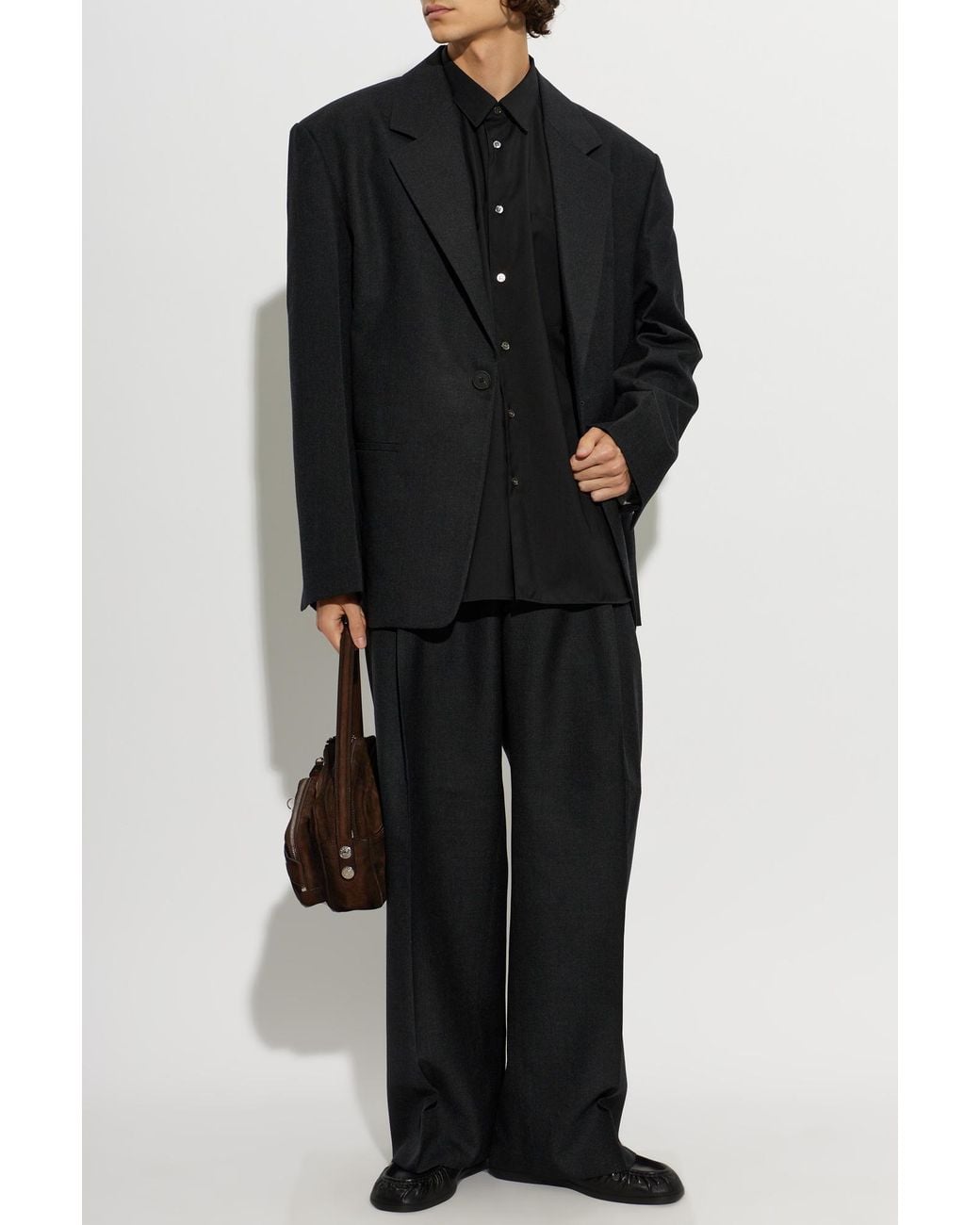 Studio Nicholson Black Wool Blazer 'Fenn' for men