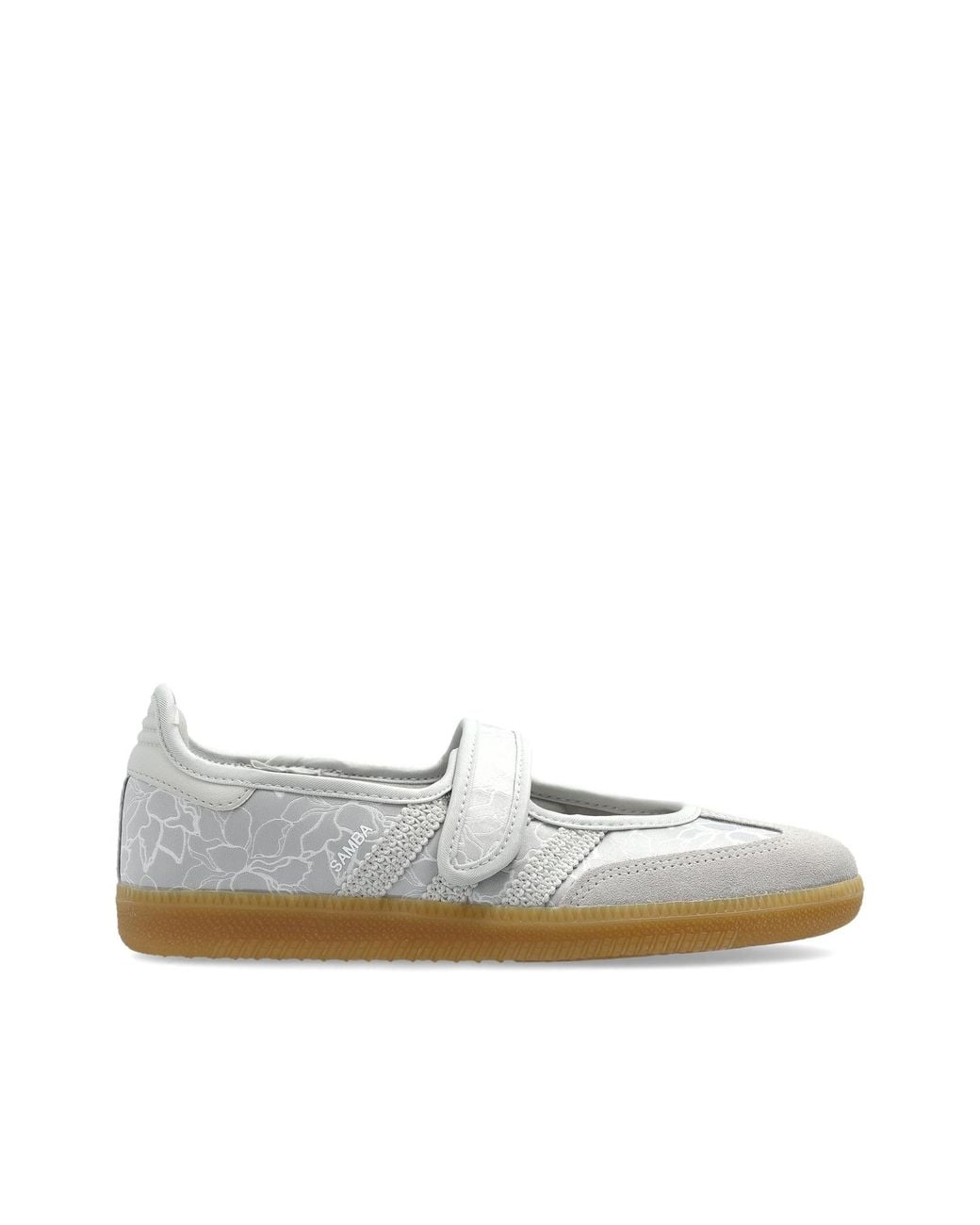 Adidas Originals White 'Samba Jane' Ballet Flats