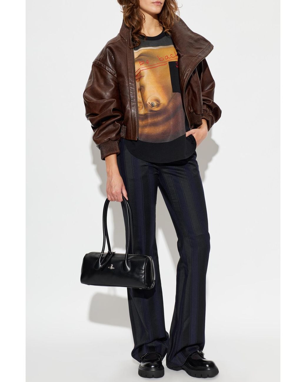 Vivienne Westwood Black T-Shirt "Upside Down Head"