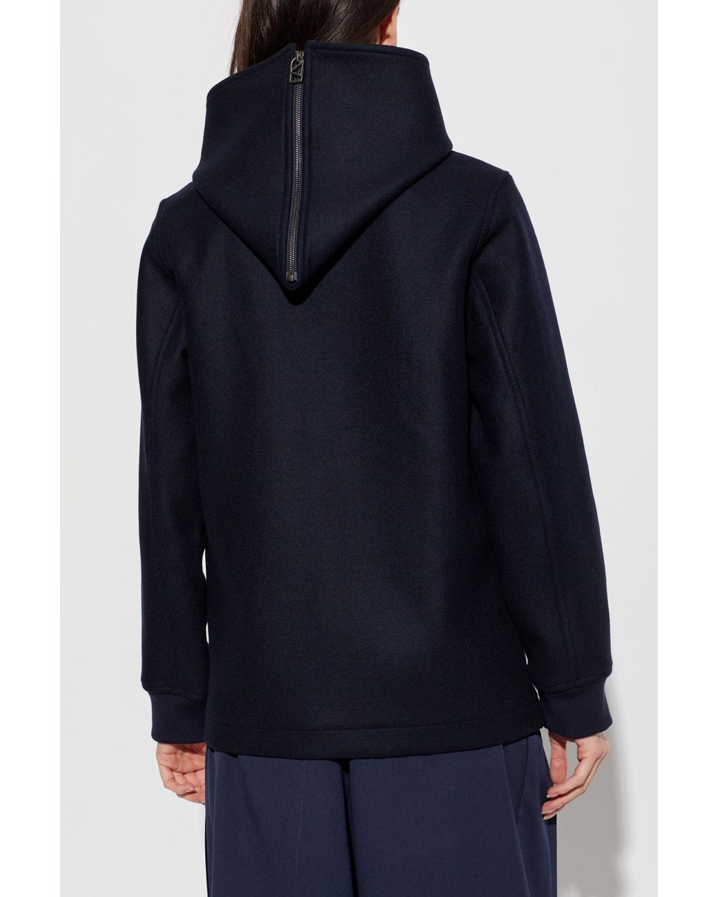 KENZO Blue Wool Jacket With Patch