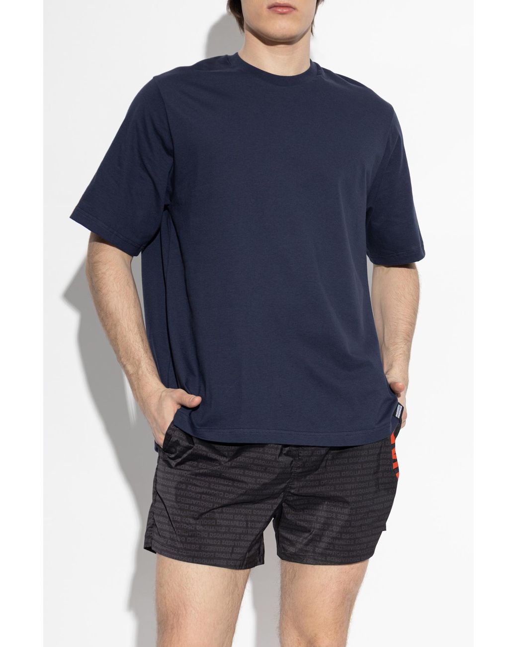 DSquared² Blue Underwear T-Shirt With A Round Neckline for men