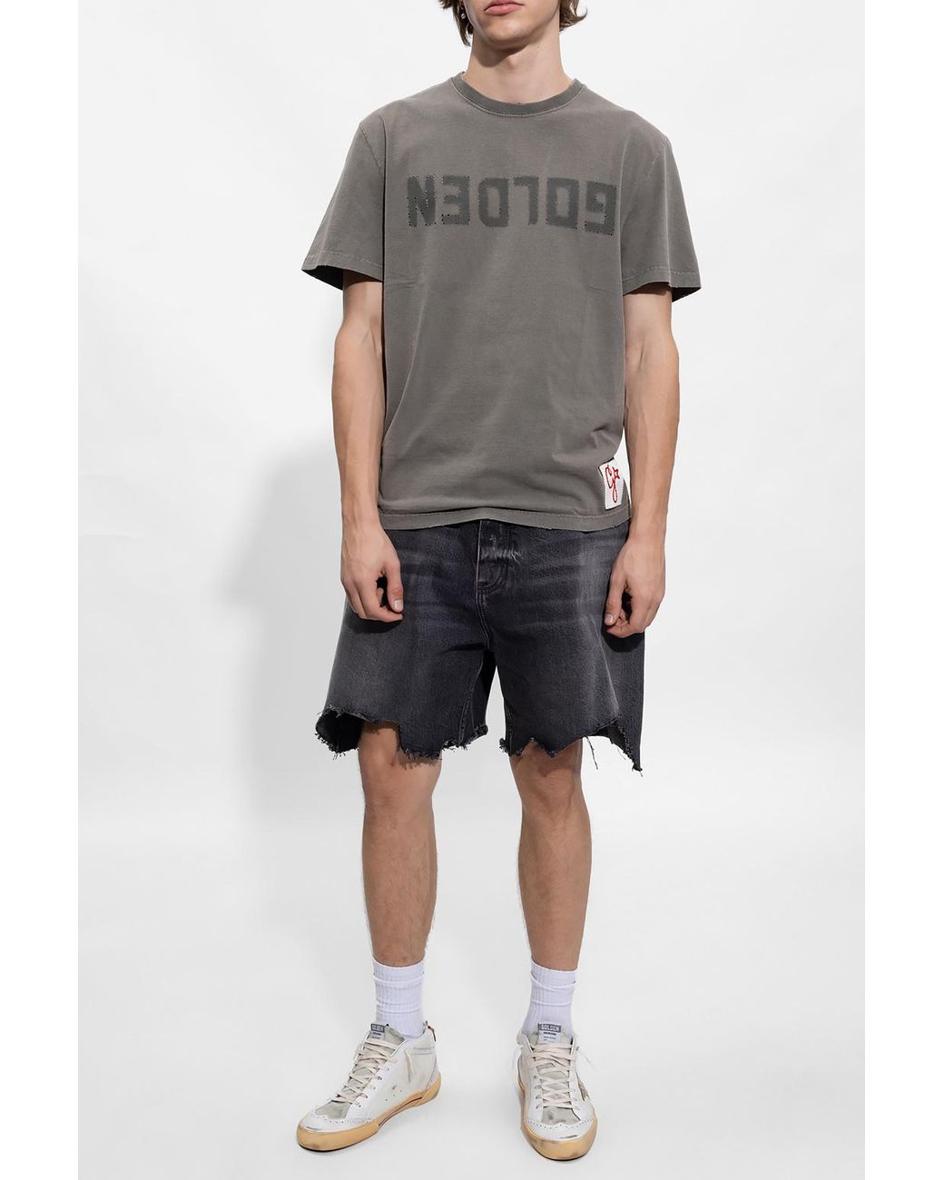 Golden Goose Deluxe Brand Gray Logo T-Shirt for men