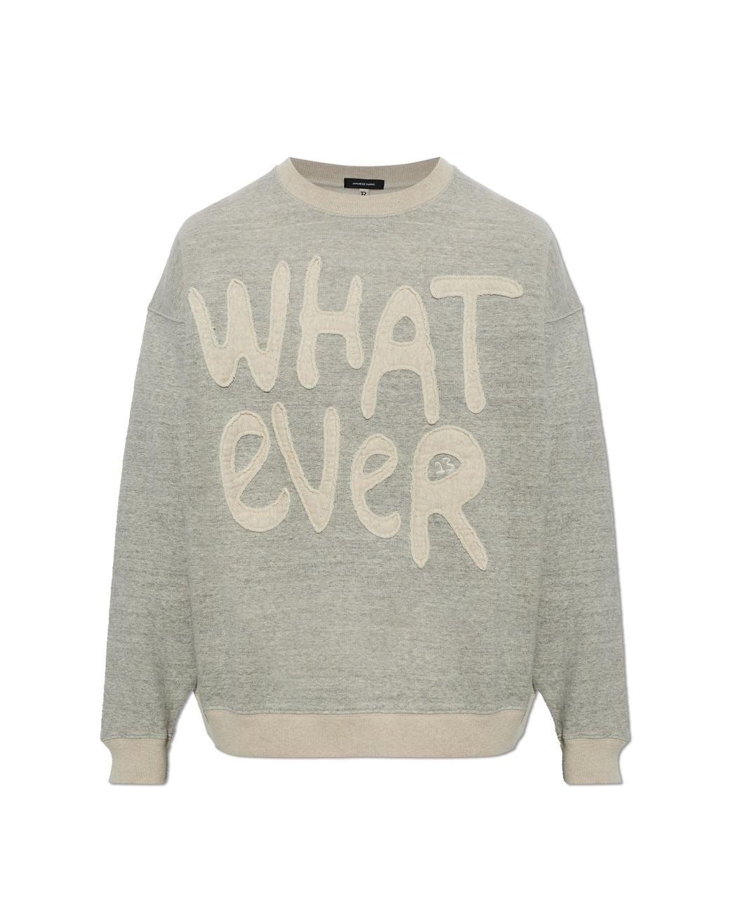 R13 White Cotton Sweatshirt With Crew Neck