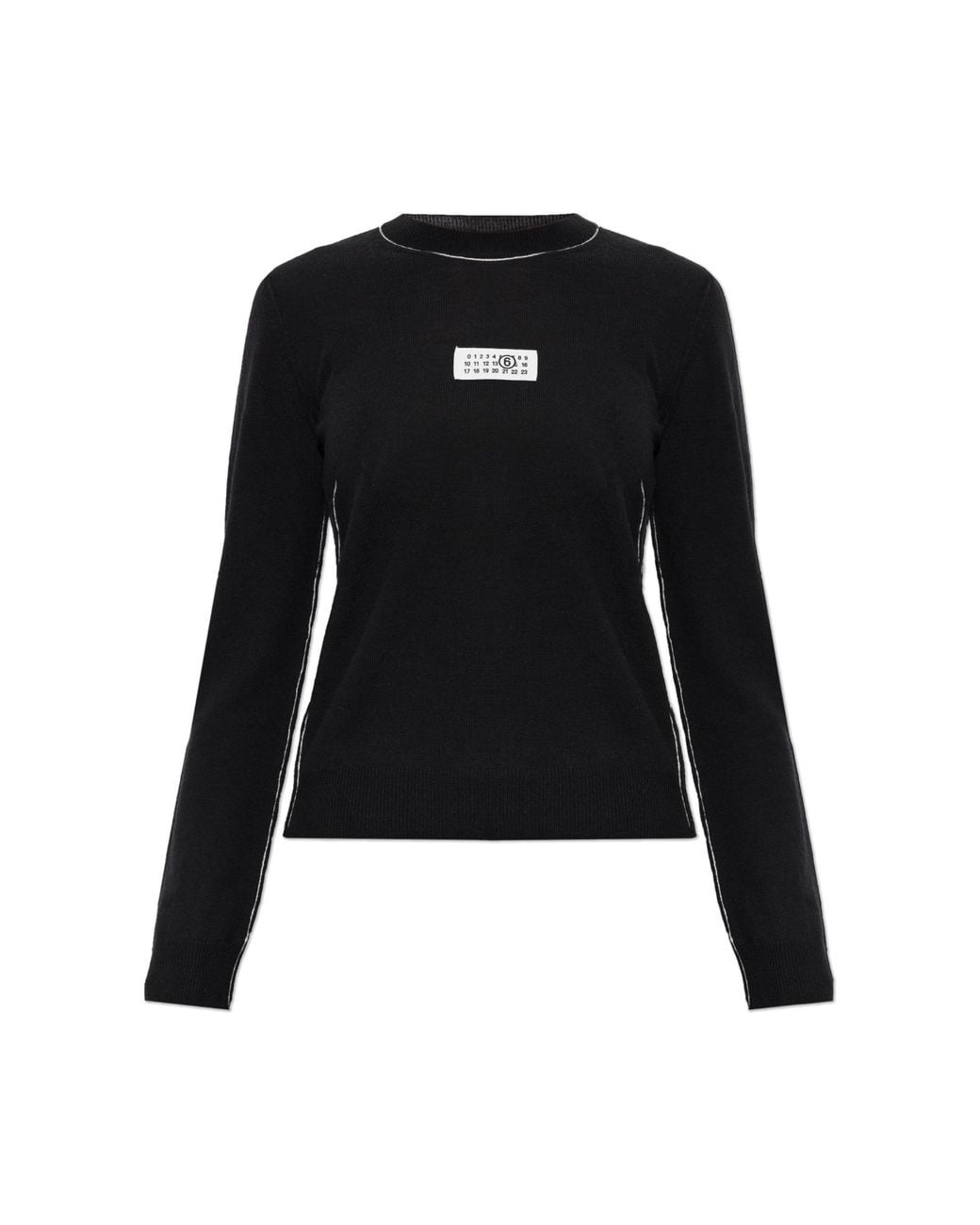 MM6 by Maison Margiela Black Sweater With Logo