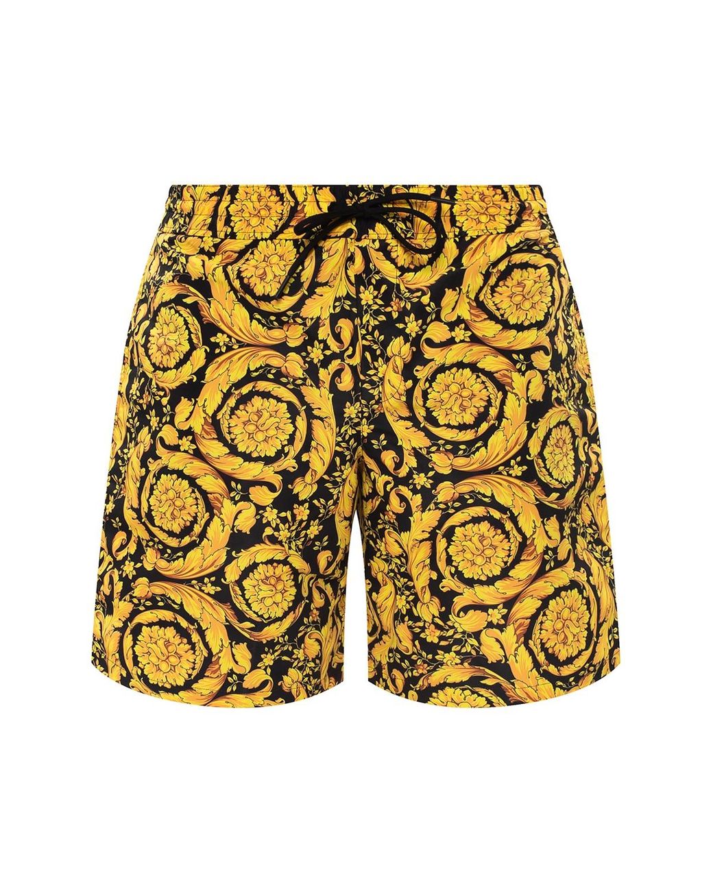 Versace Barocco-printed Swim Shorts Yellow for Men - Lyst