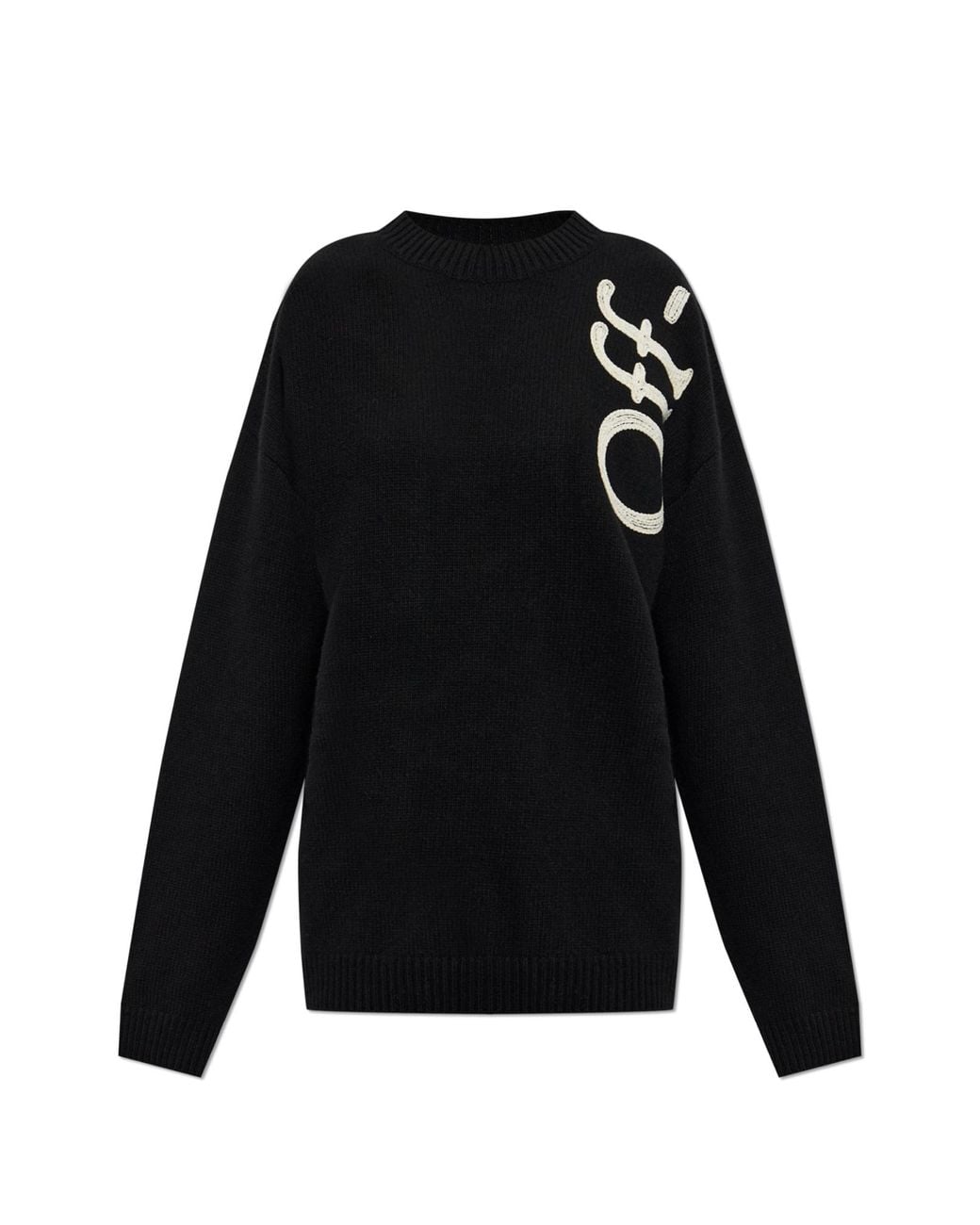 Off-White c/o Virgil Abloh Black Wool Sweater With Logo