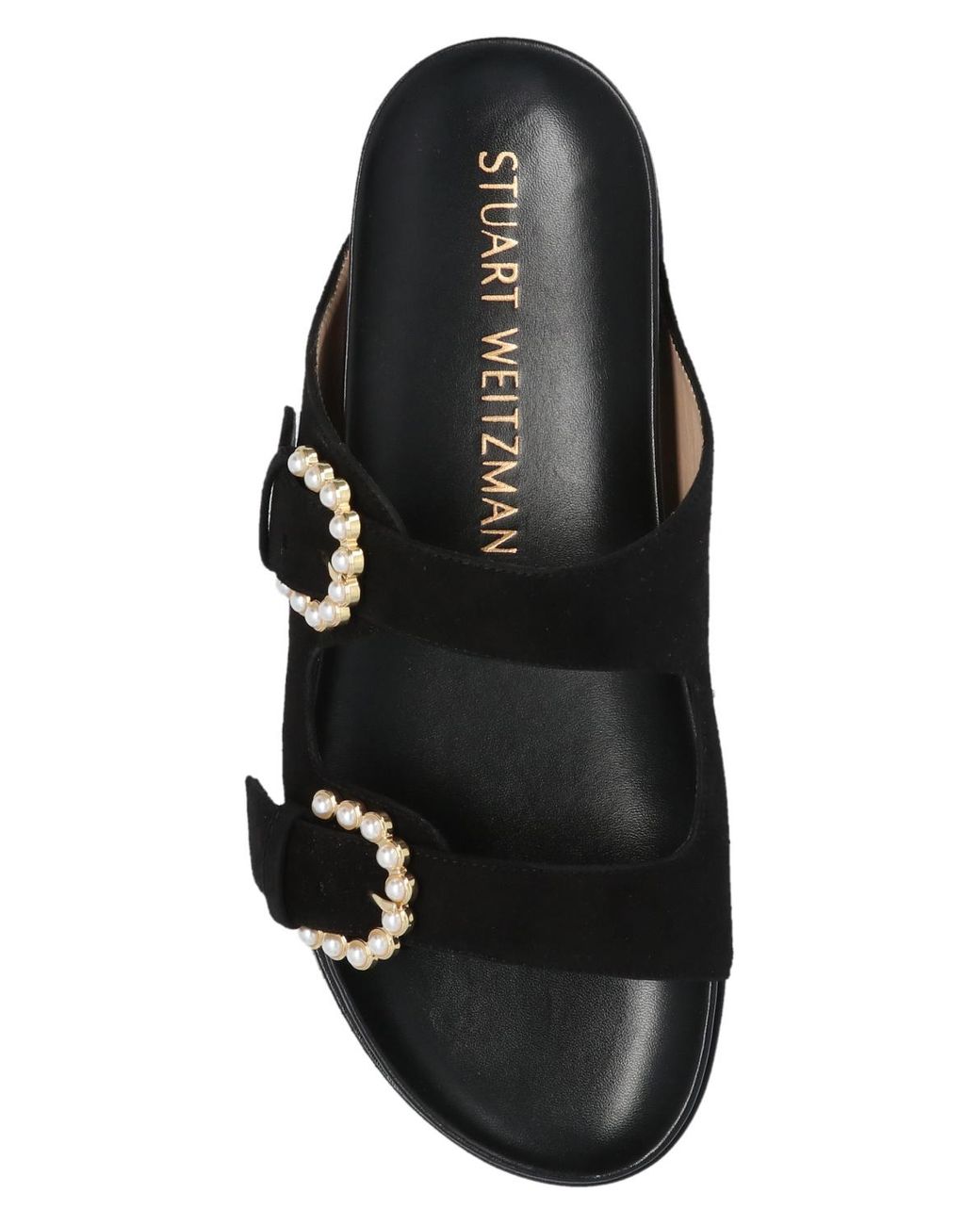 Stuart weitzman hotsell studio leather slide