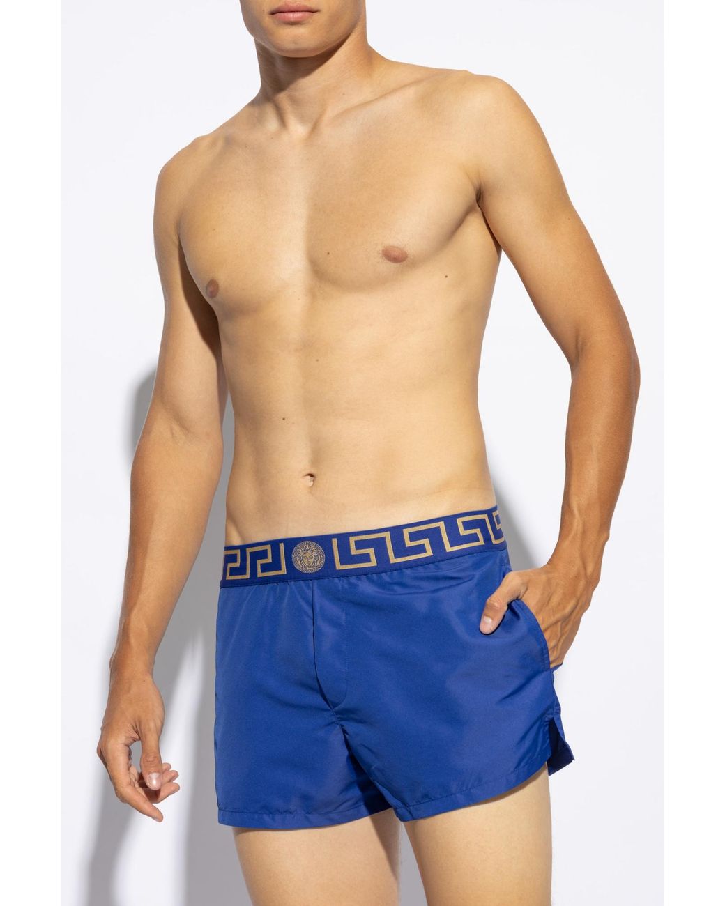 Versace Blue Swim Shorts for men