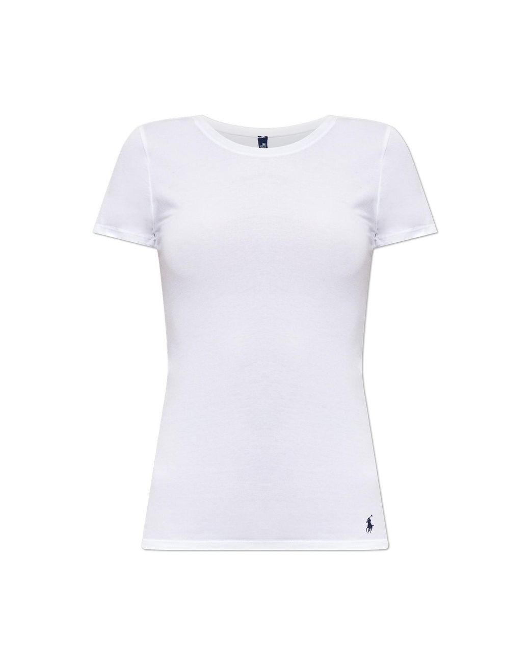 Polo Ralph Lauren White Lingerie-Style T-Shirt With Logo