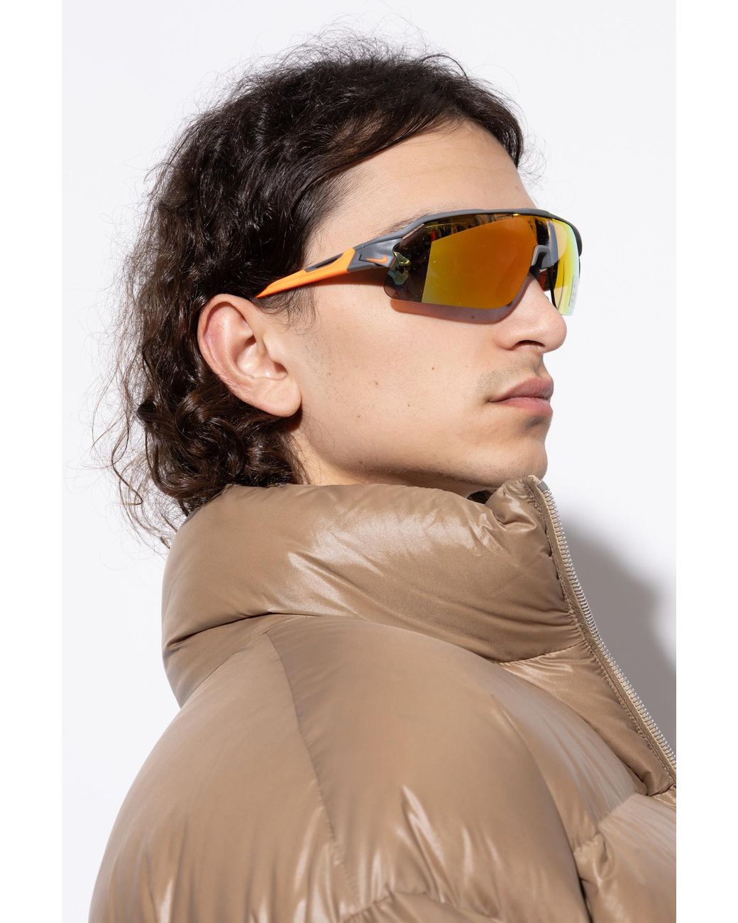 Nike Orange "Flyfree Shield E" Sunglasses for men