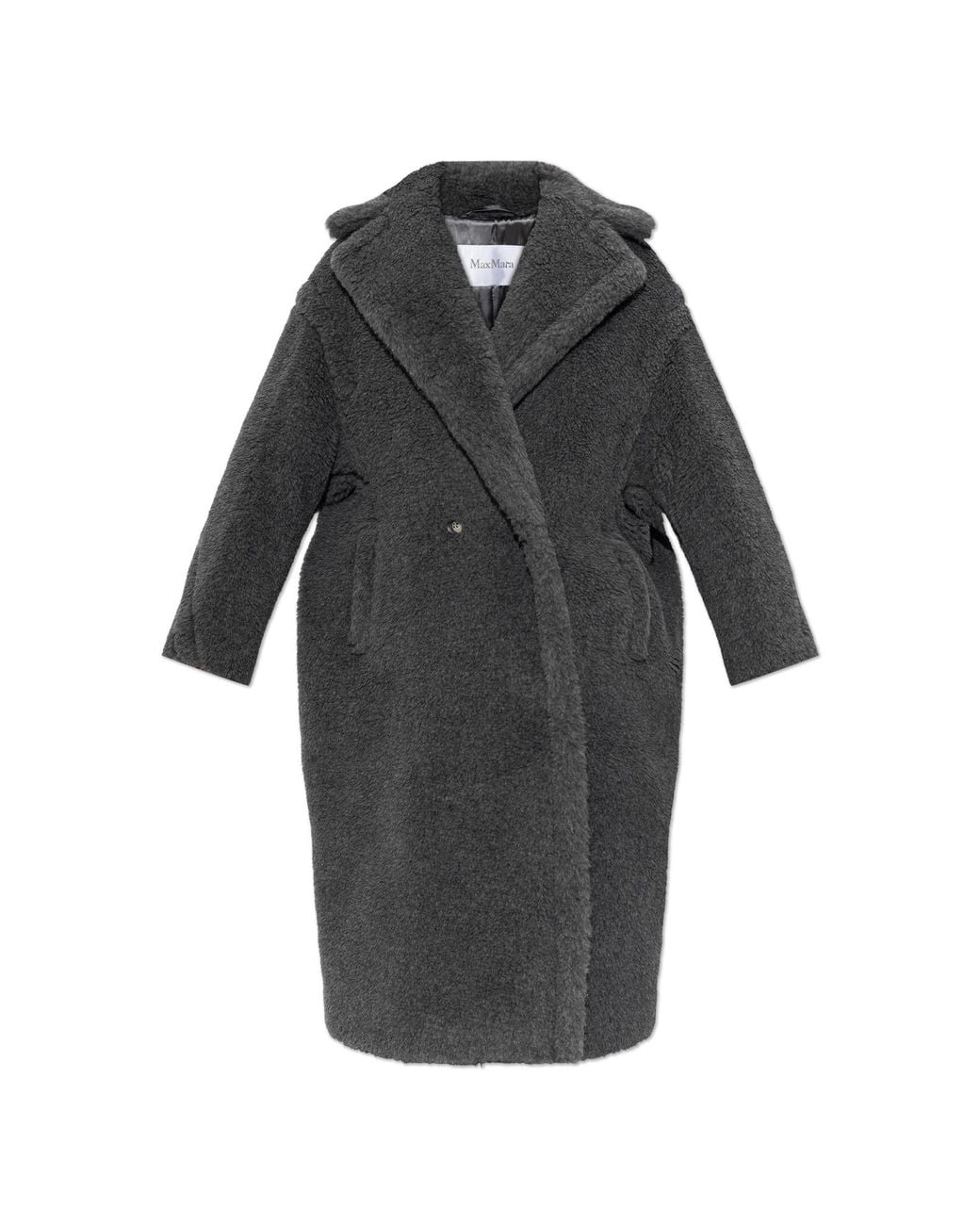 Max Mara Black Wool Coat 'Teddy'