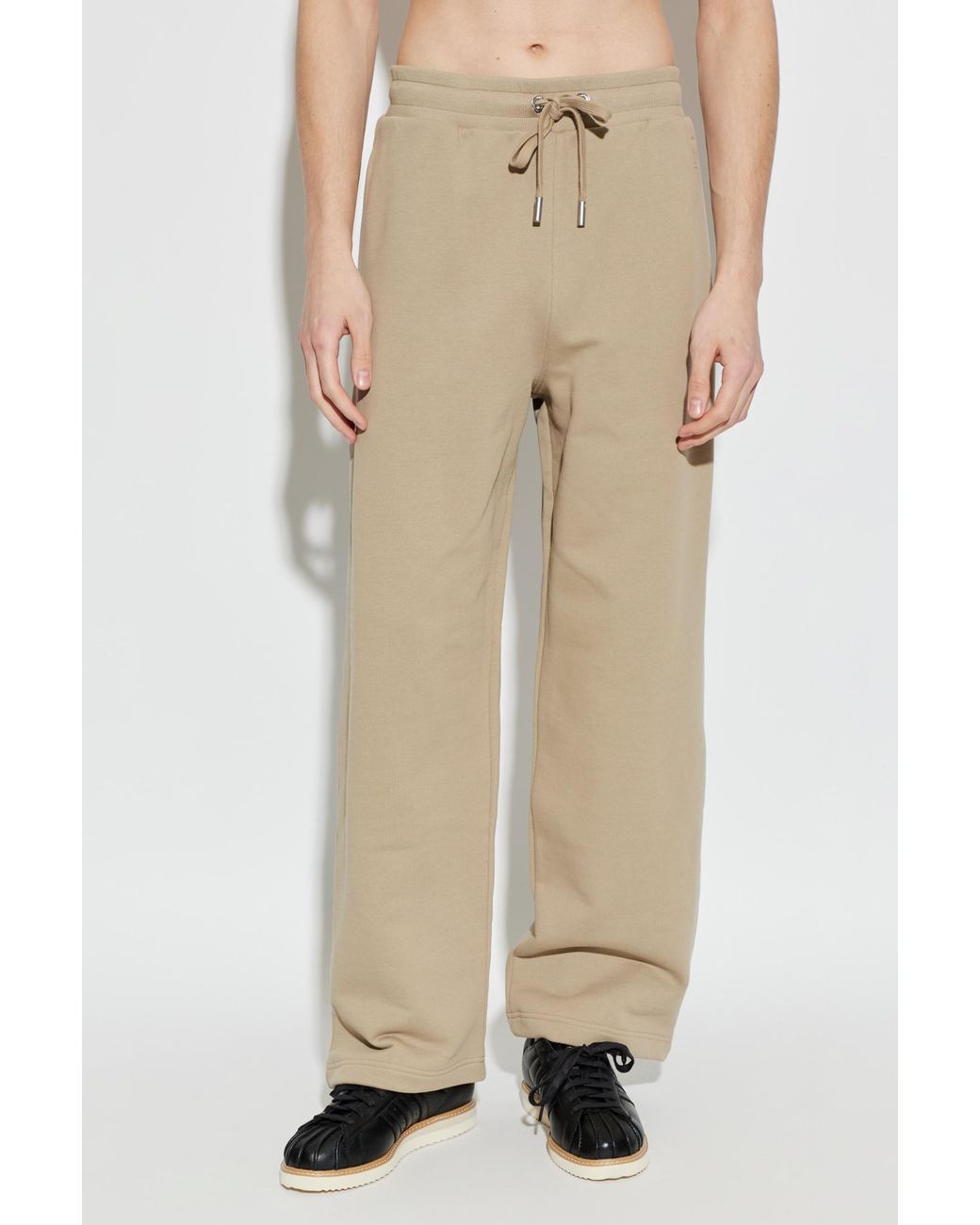 AMI Black Wide-Leg Sweatpants for men