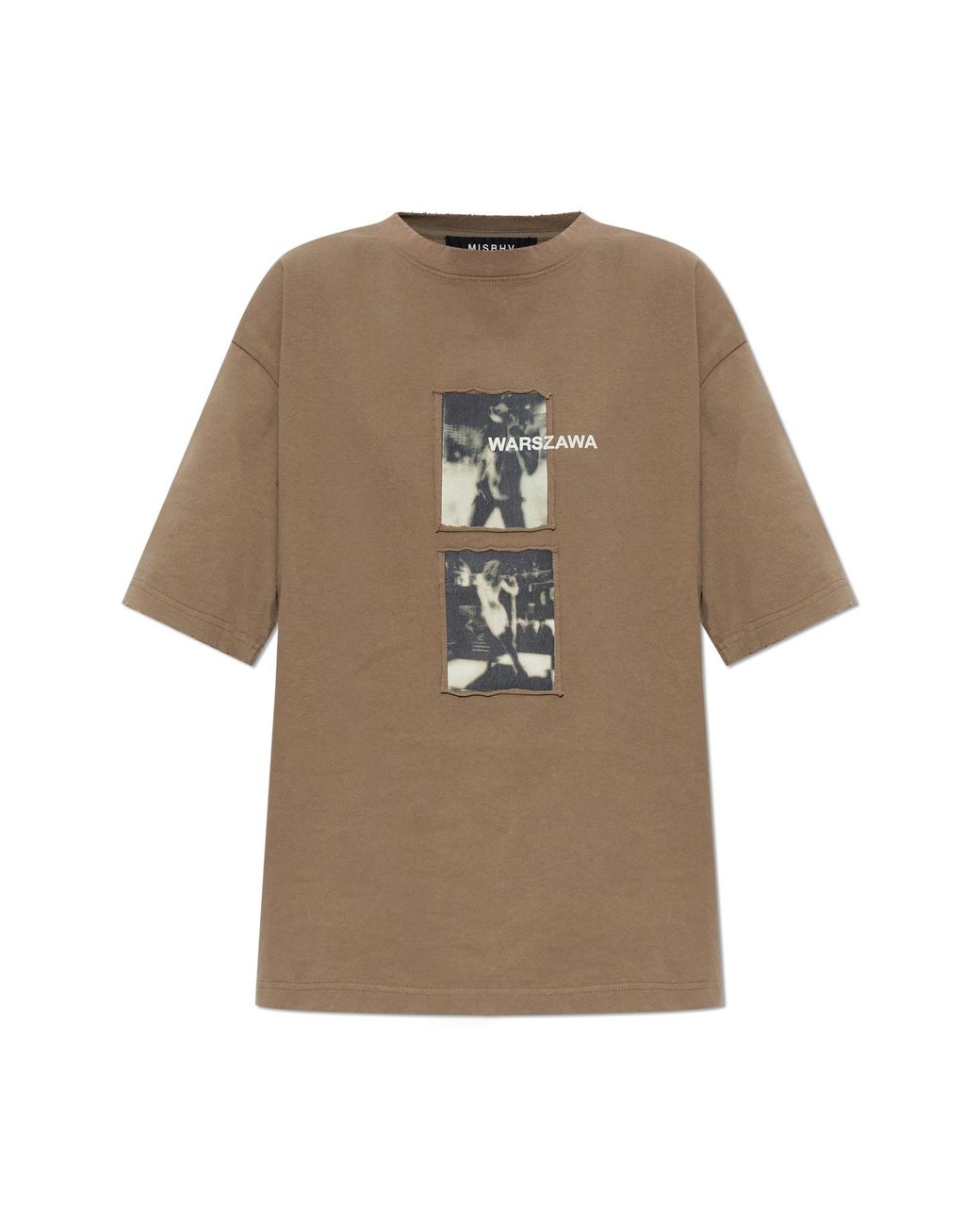 M I S B H V Natural Printed T-Shirt