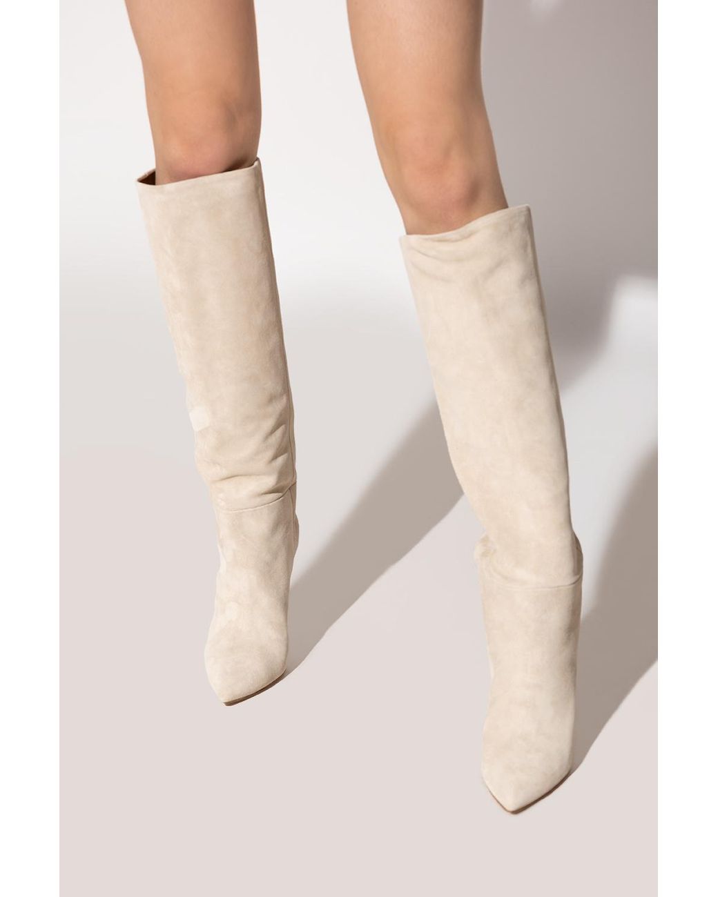 Cream suede booties cheap