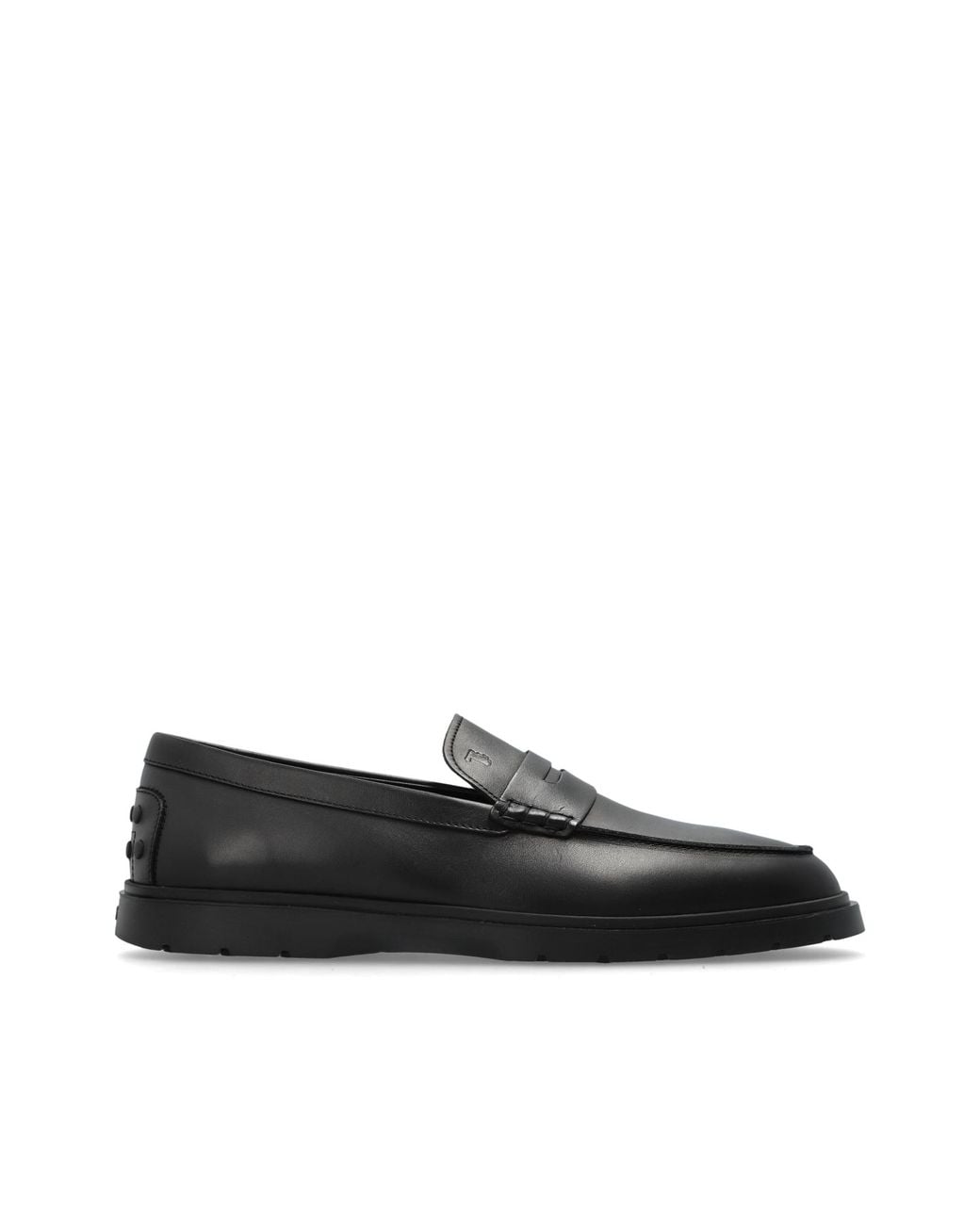 Tod's Black Leather 'Loafers' Shoes for men