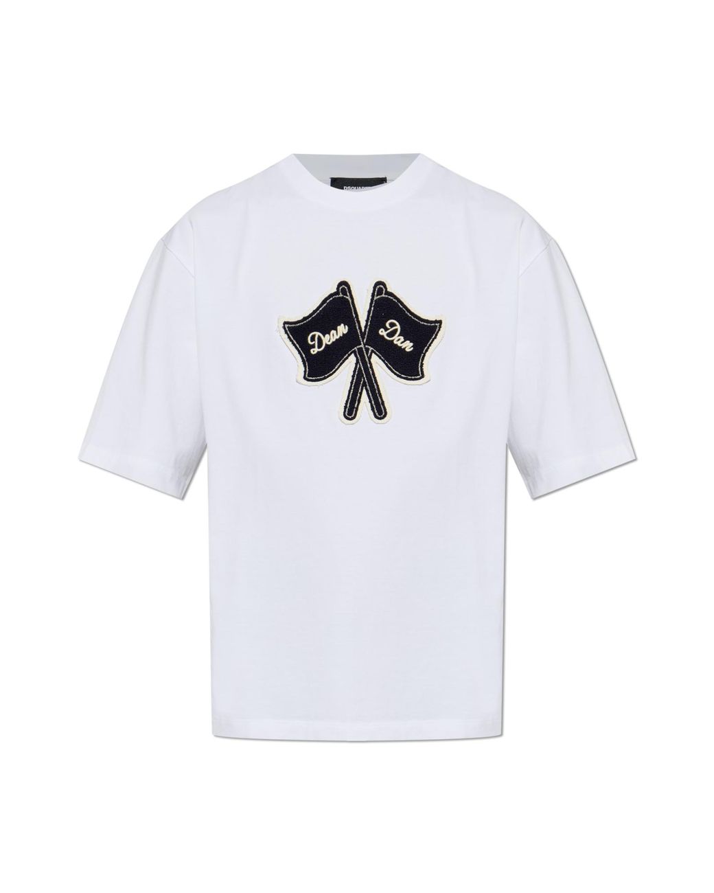 DSquared² White T-Shirt With Patch for men