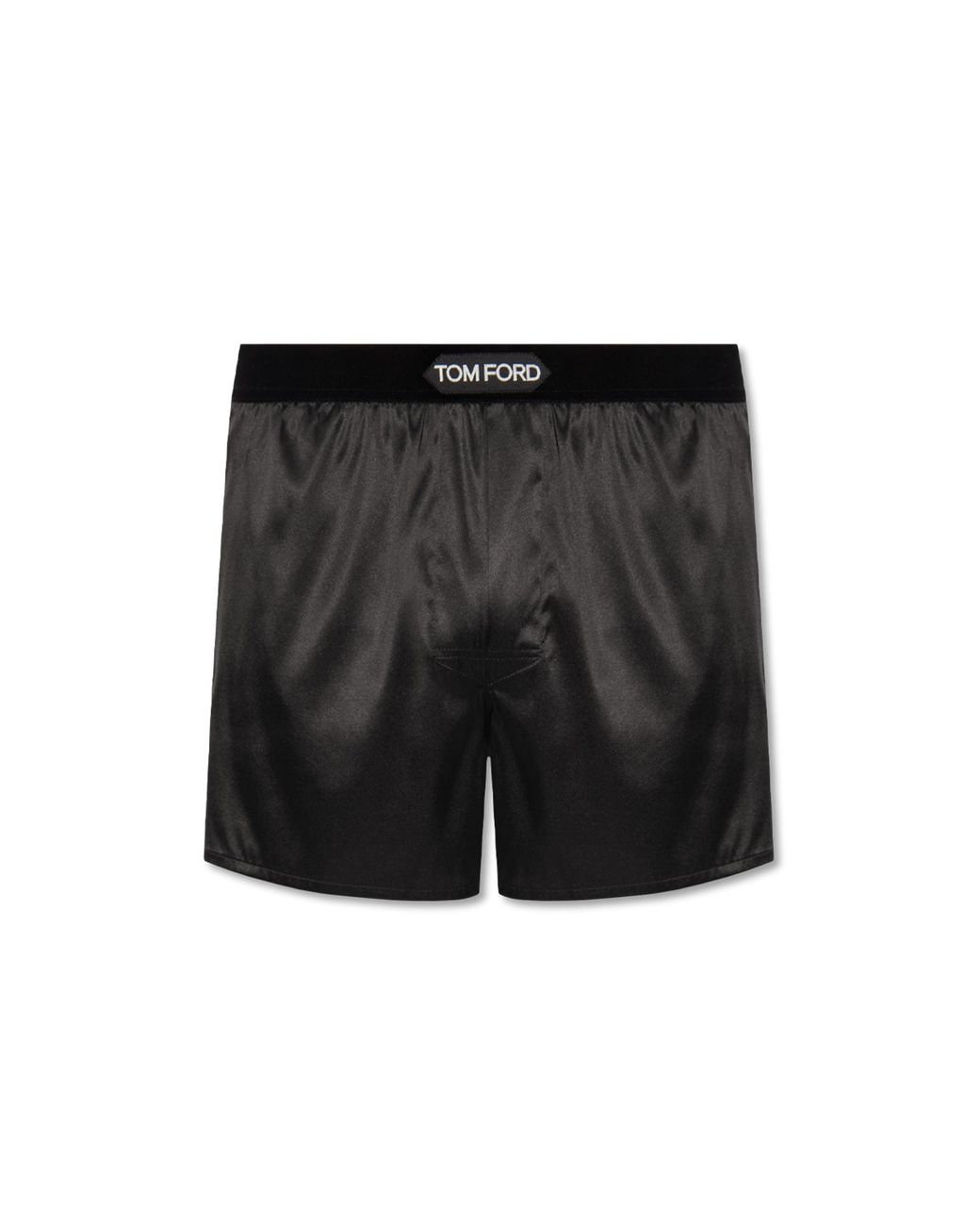 Tom Ford Black Silk Boxers With Logo for men