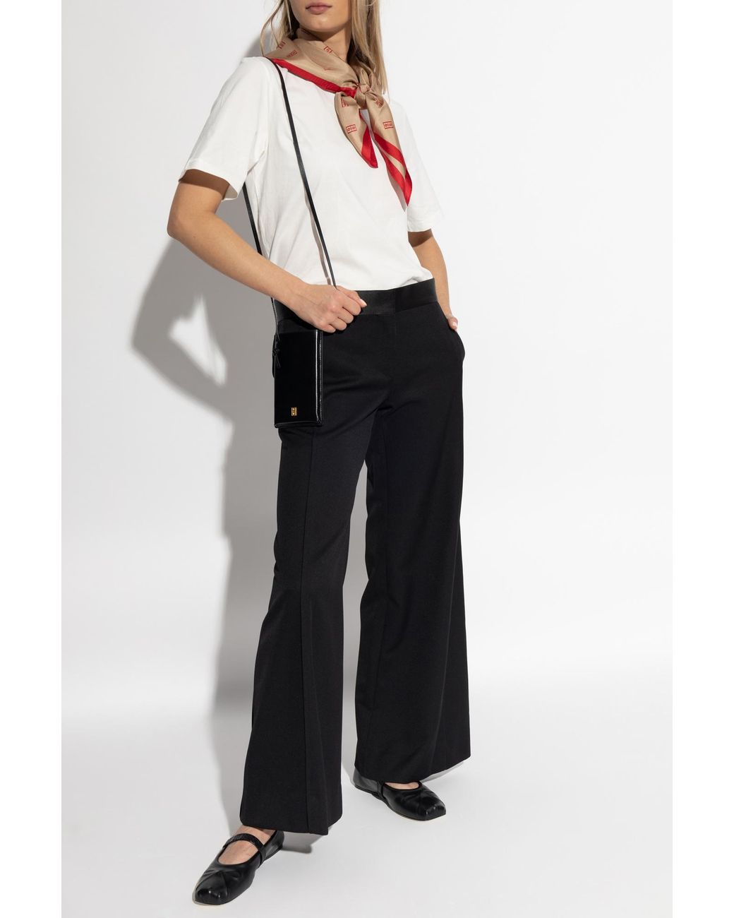 Victoria Beckham Black Trousers With Wool Finish