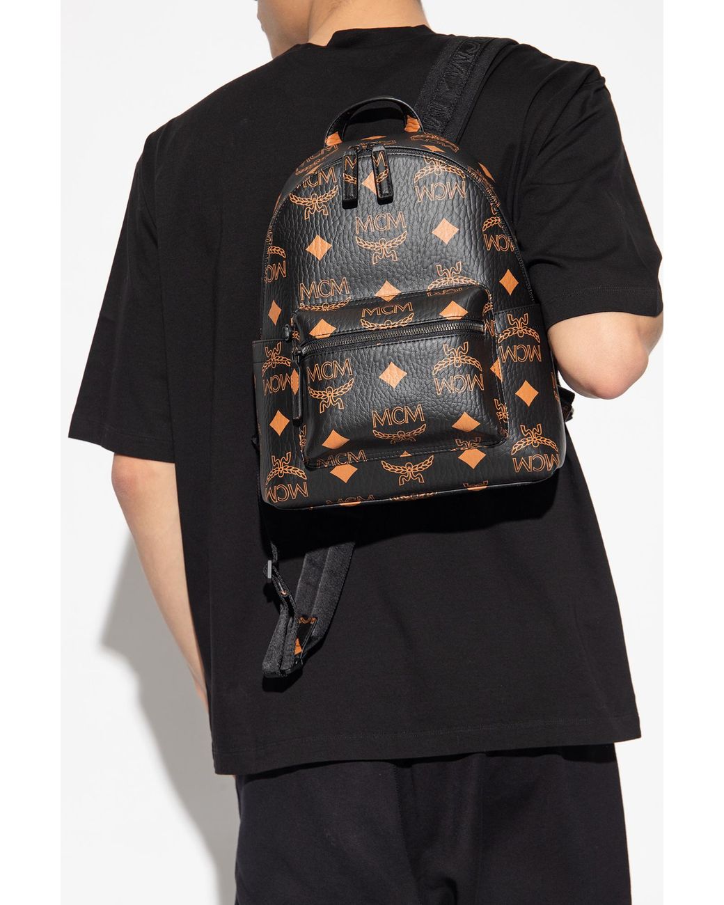 MCM Backpack With Logo in Black | Lyst MCM Backpack With Logo in Black | Lyst