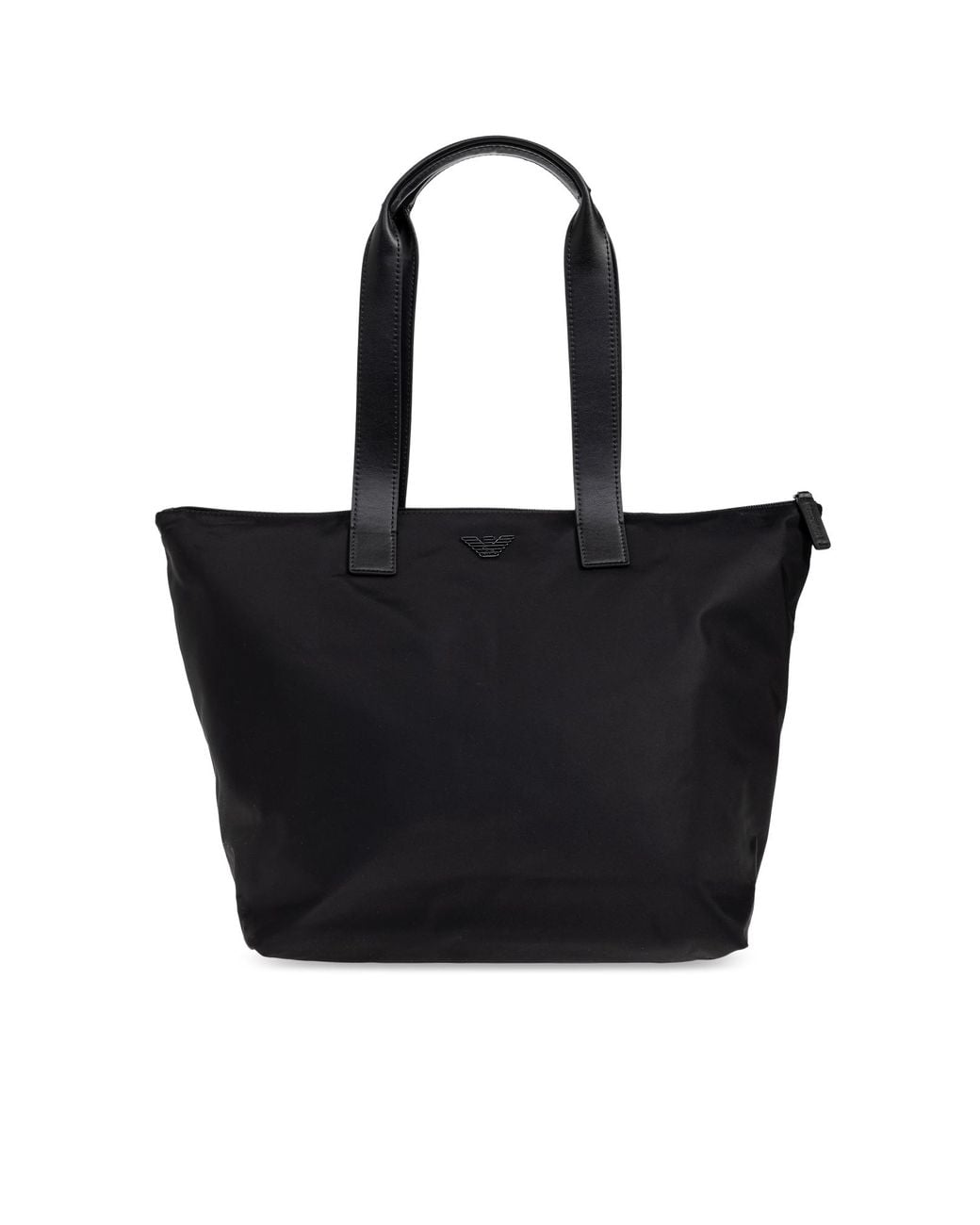 Emporio Armani Black Shopper Bag From The "Sustainability" Collection for men