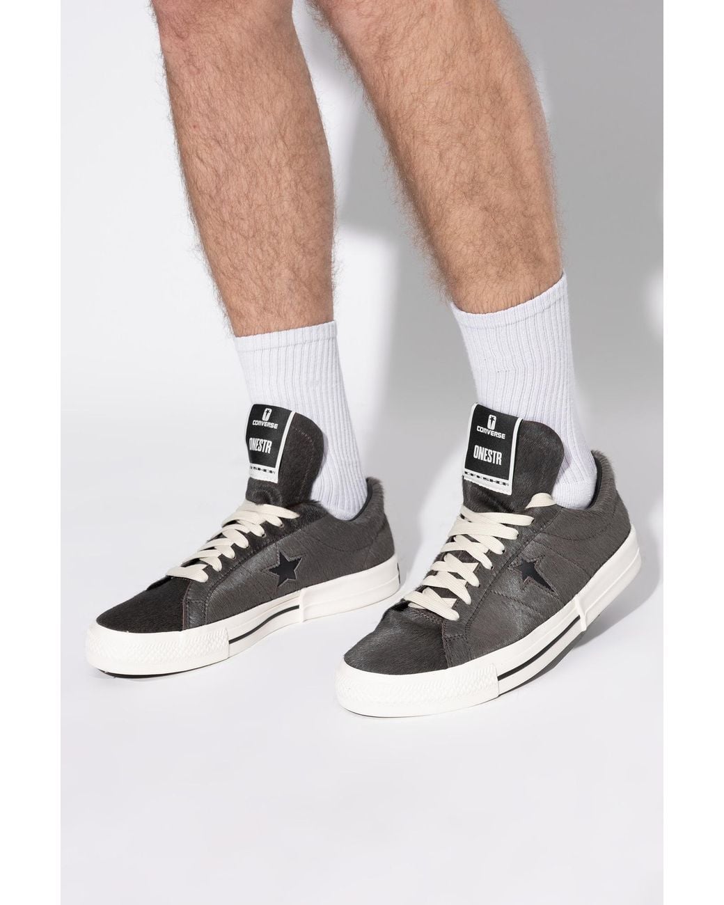 Rick Owens Gray X Converse Sneakers for men