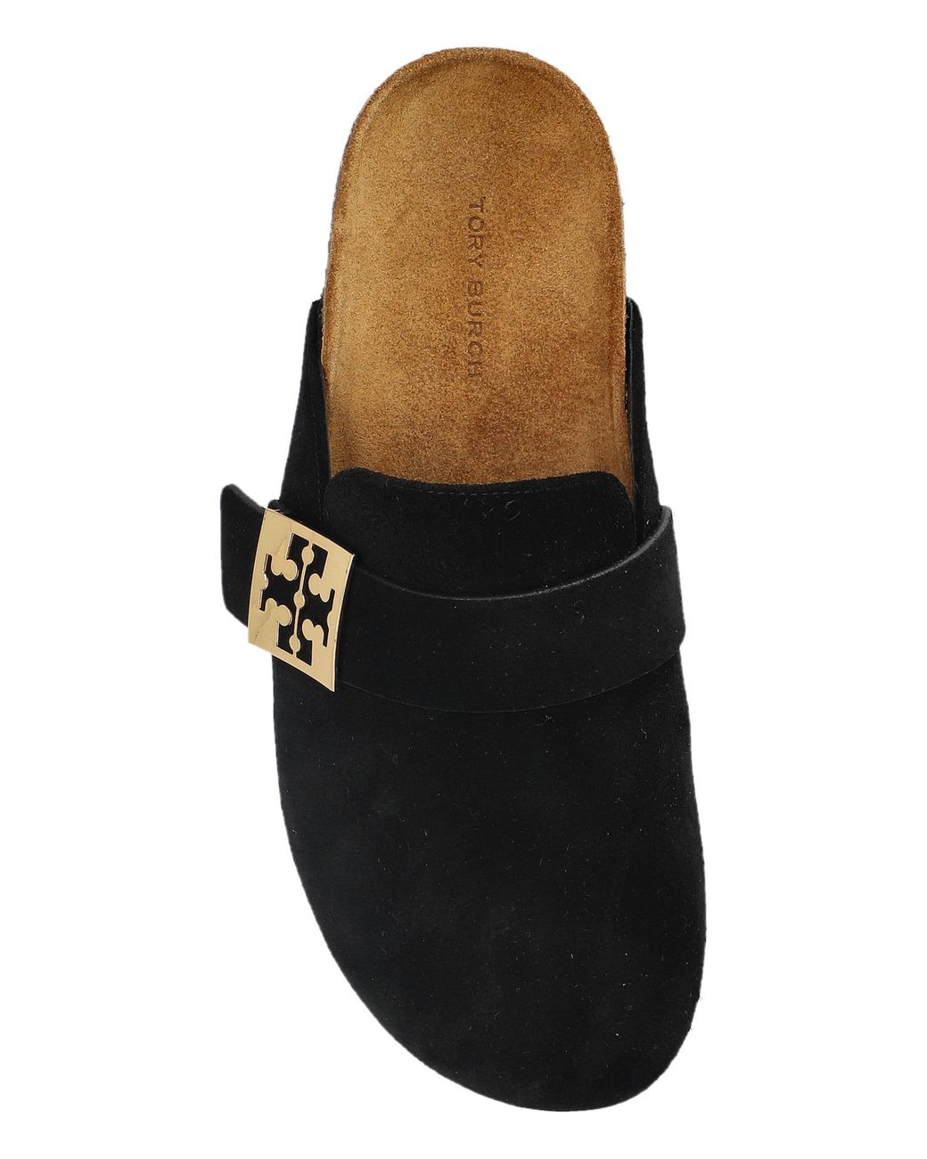 Tory Burch Black Suede Slides Mellow