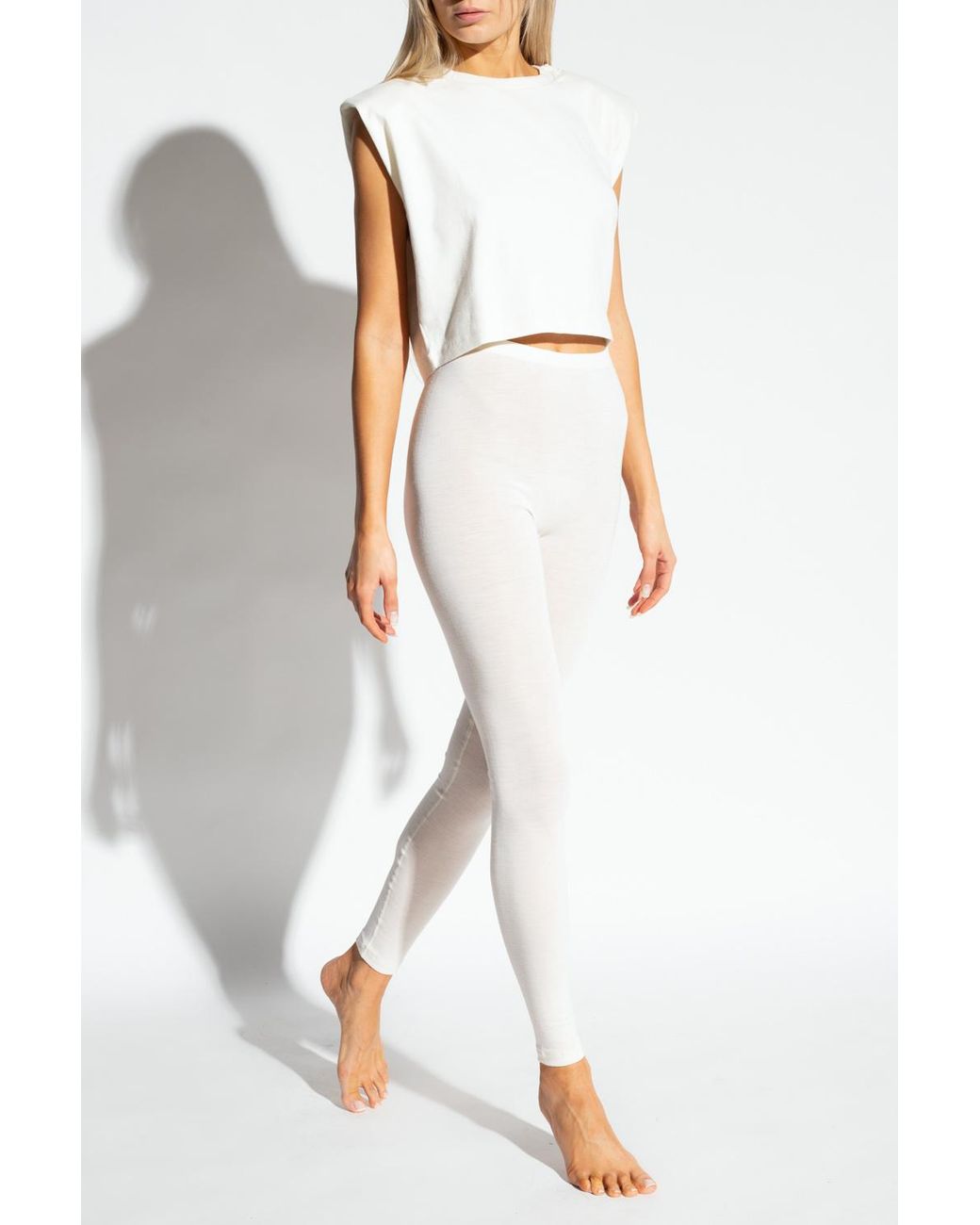 Hanro White Long Leggings