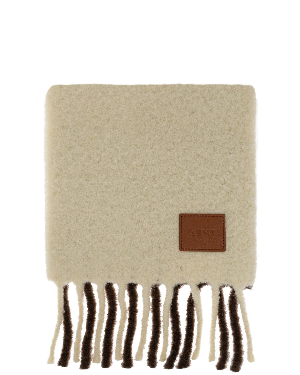 Loewe Natural Wool Scarf With Logo