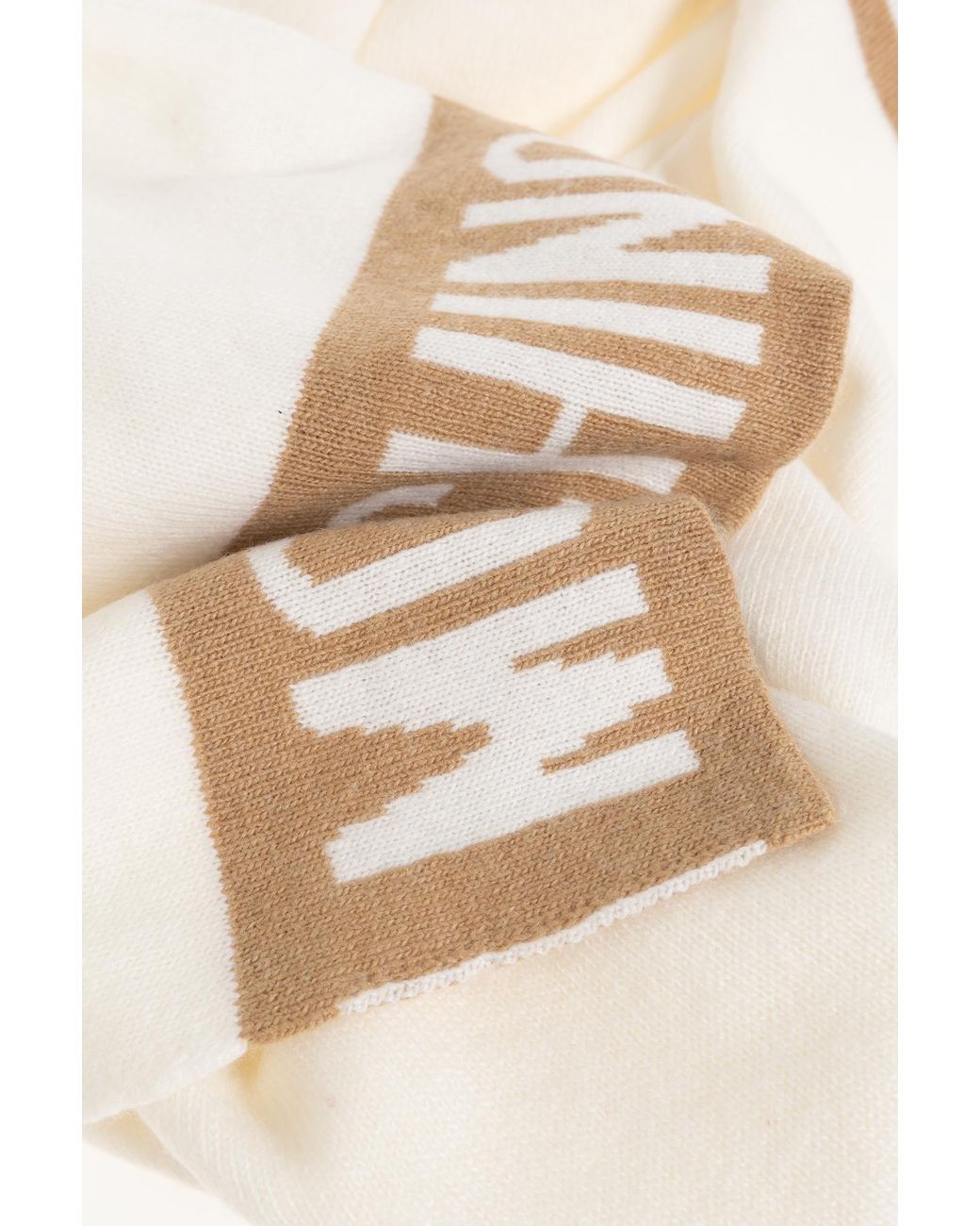 Moschino White Scarf With Logo