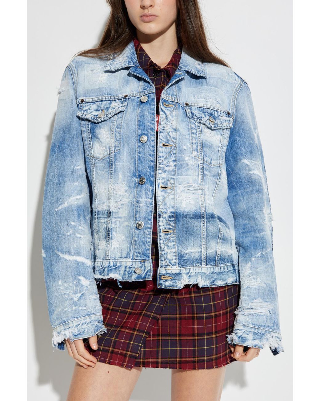 DSquared² Blue Denim Jacket With 'Vintage' Effect
