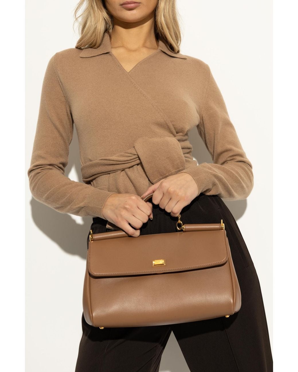 Dolce & Gabbana Brown Handbag 'Sicily Large'