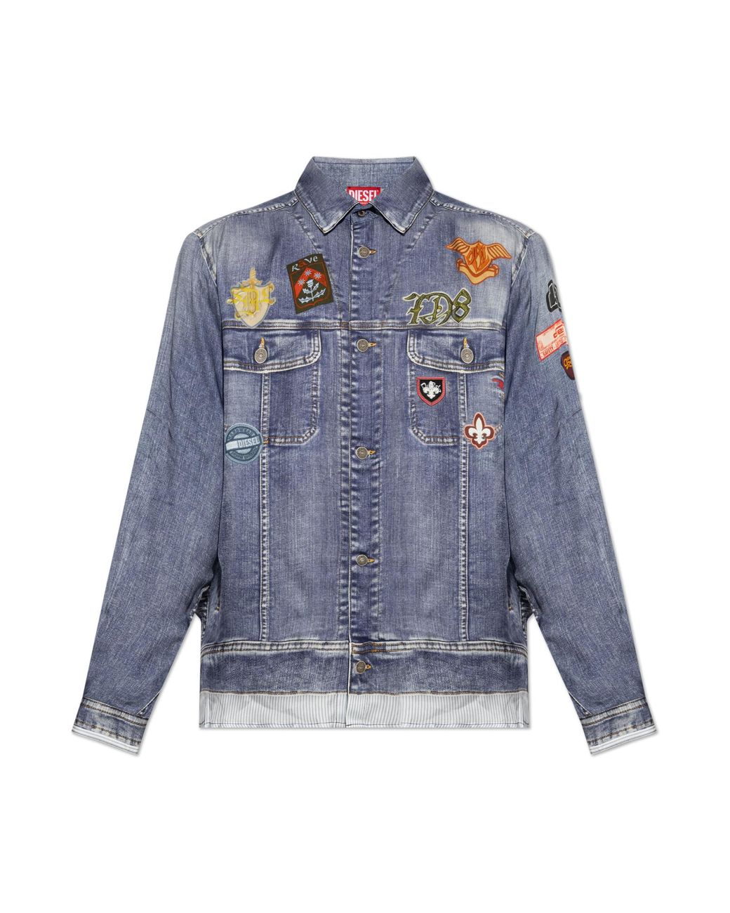 DIESEL Blue Shirt 'S-Simply-Patch' for men