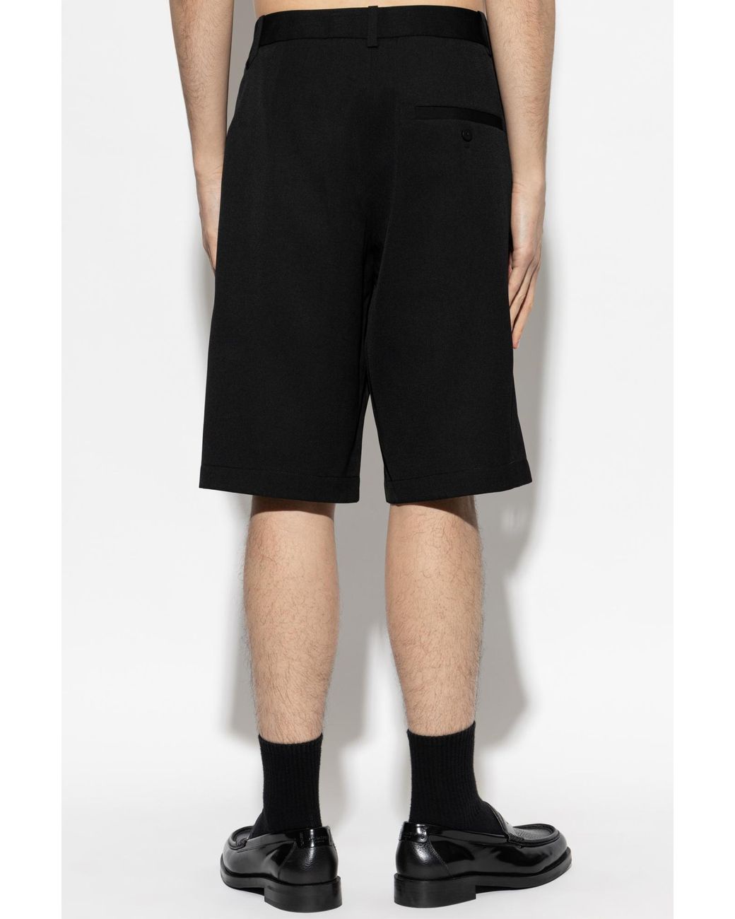 Jacquemus Black Wool Shorts for men