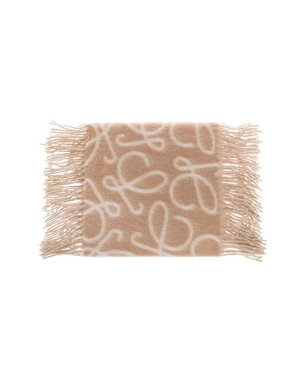 Loewe Natural Wool Scarf With Logo