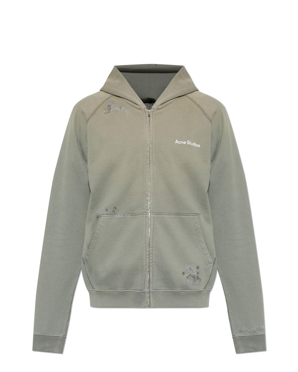 Acne Gray Sweatshirt With Logo for men