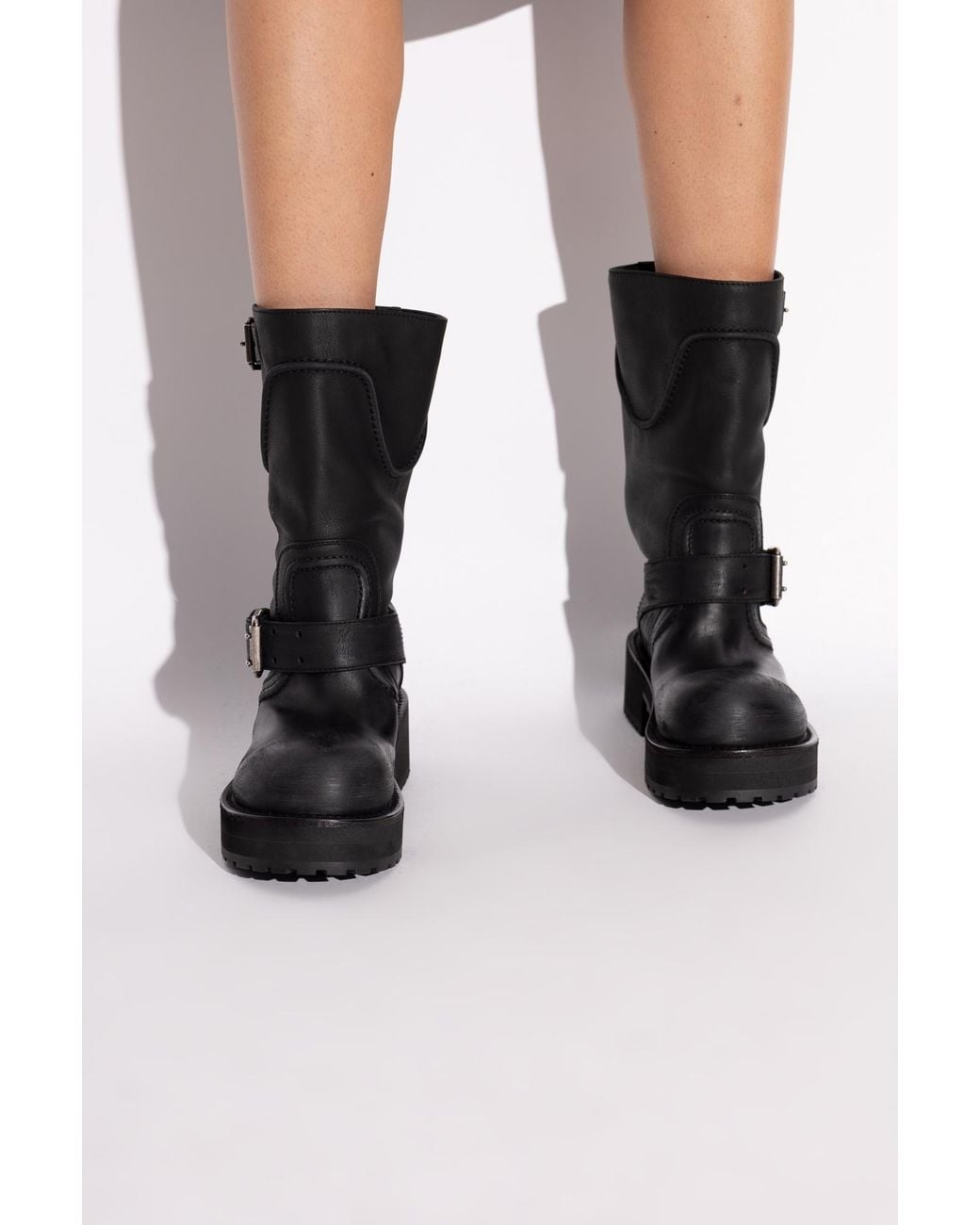 Balenciaga Black Leather Ankle Boots 'Venom'