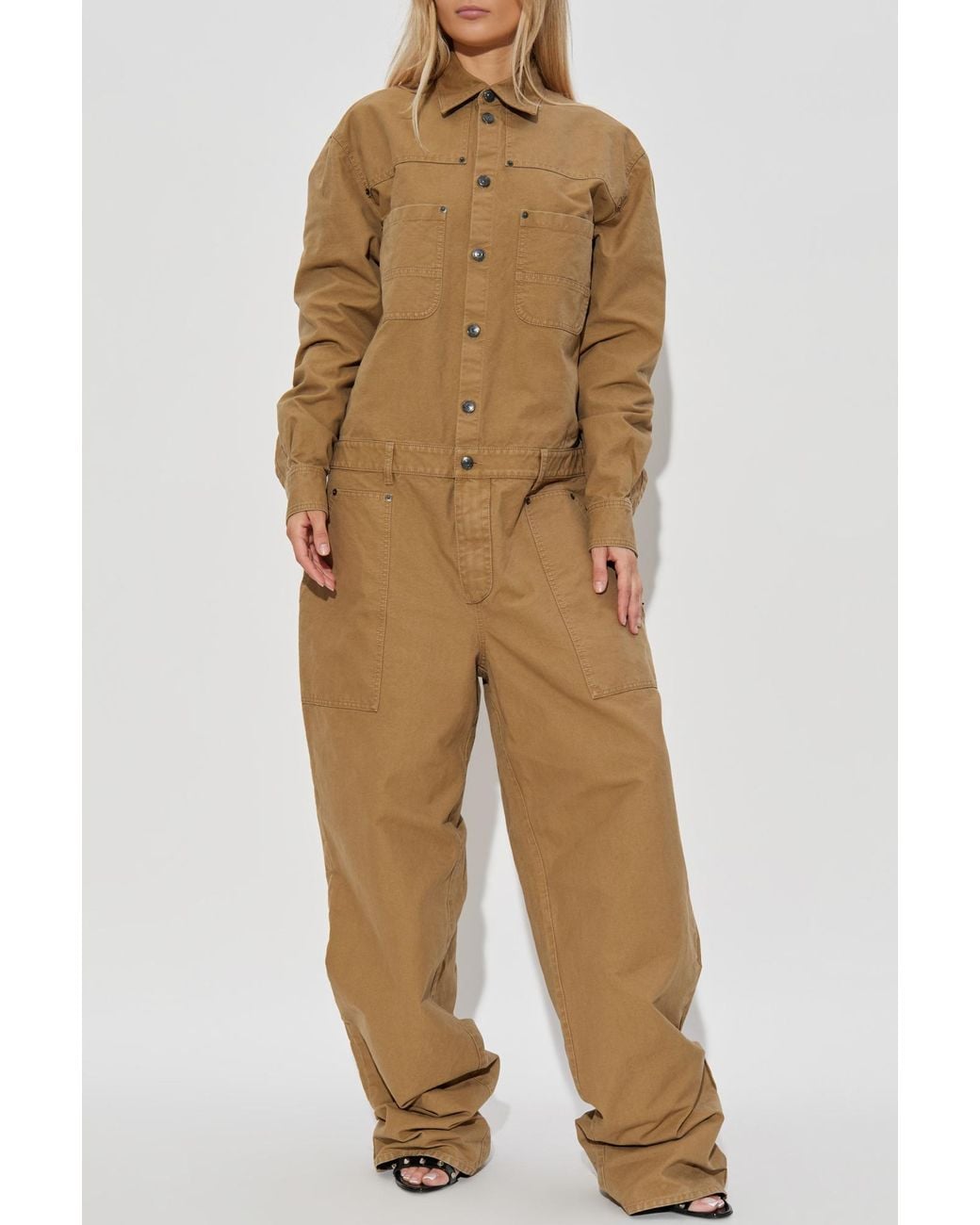 DSquared² Natural Cotton Jumpsuit