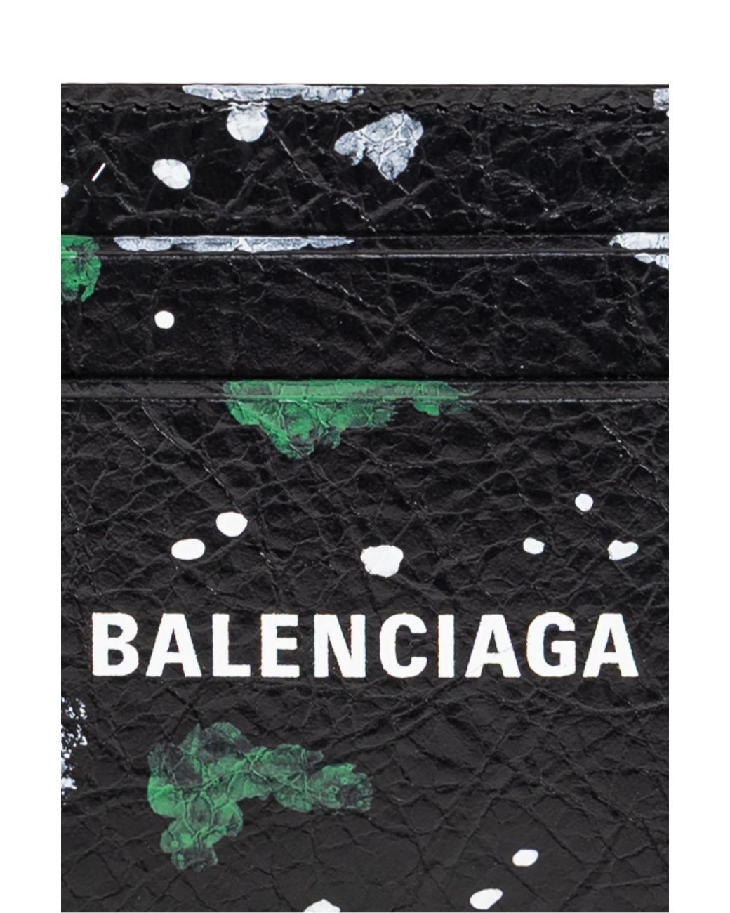 Balenciaga Black Leather Card Holder for men