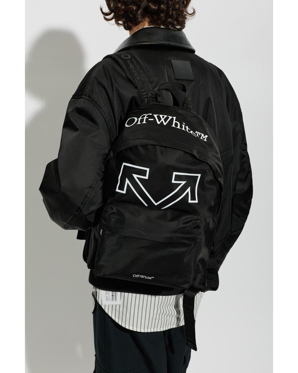 Off-White c/o Virgil Abloh Black Logo Backpack for men