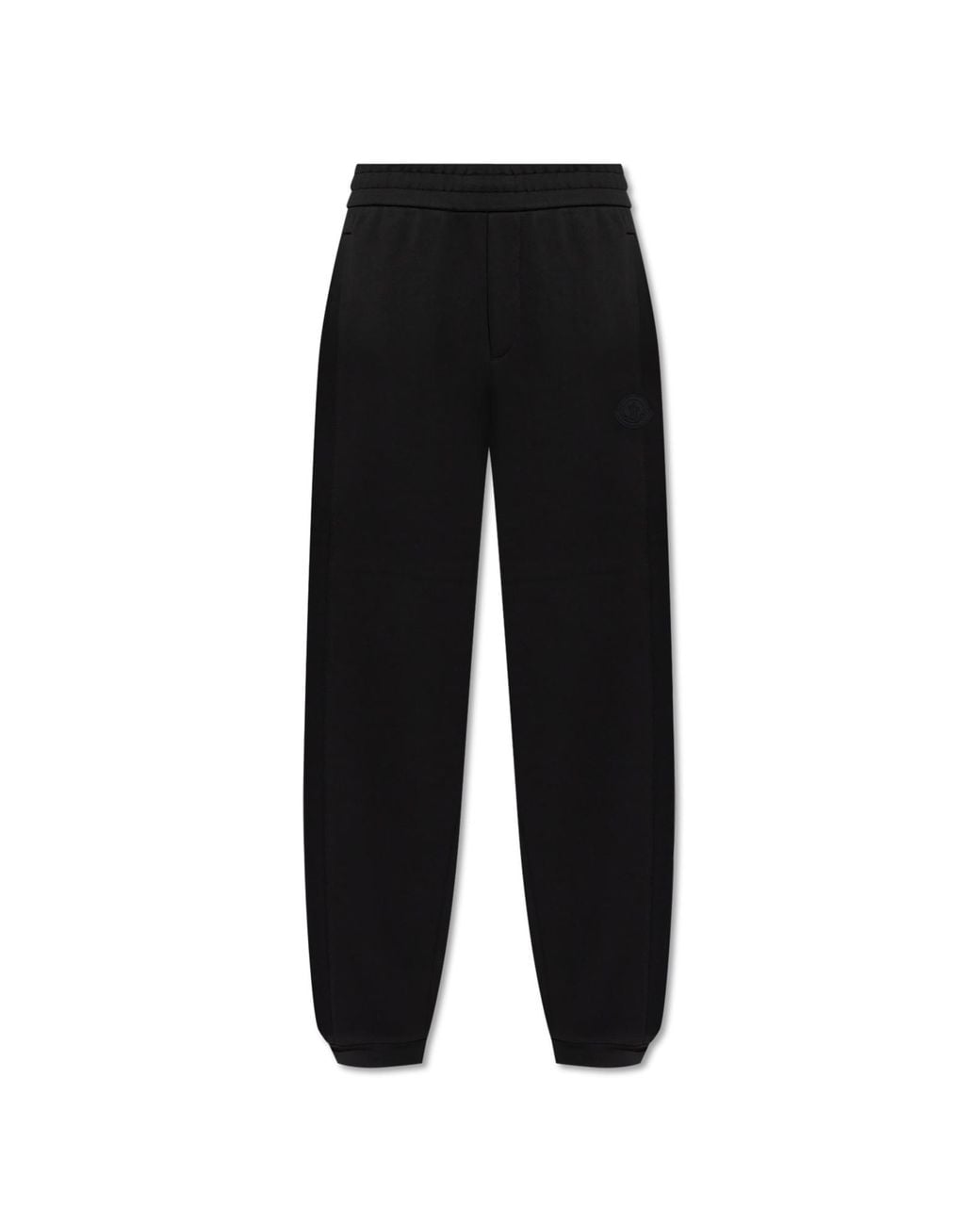 Moncler Black Trousers With Logo for men
