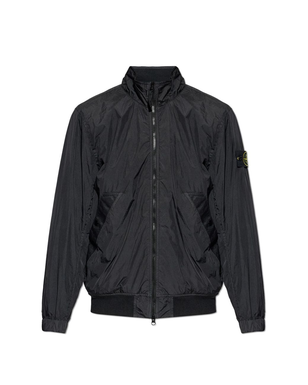 Stone Island Black Lightweight Jacket With Stand-Up Collar for men