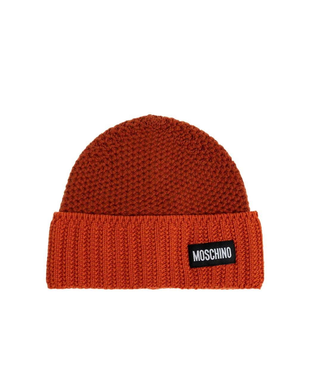 Moschino Red Cap With Logo Patch