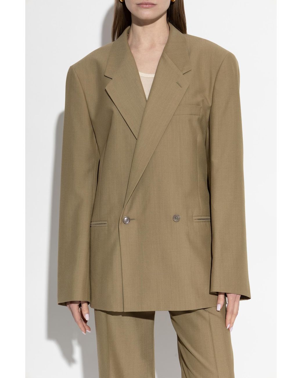 Lemaire Natural Double-Breasted Blazer
