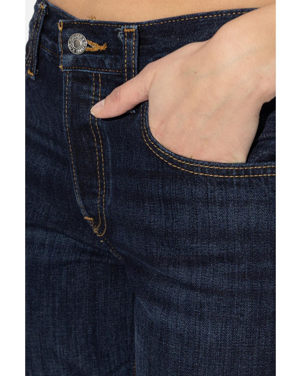 Re/done Blue Jeans With Flared Legs