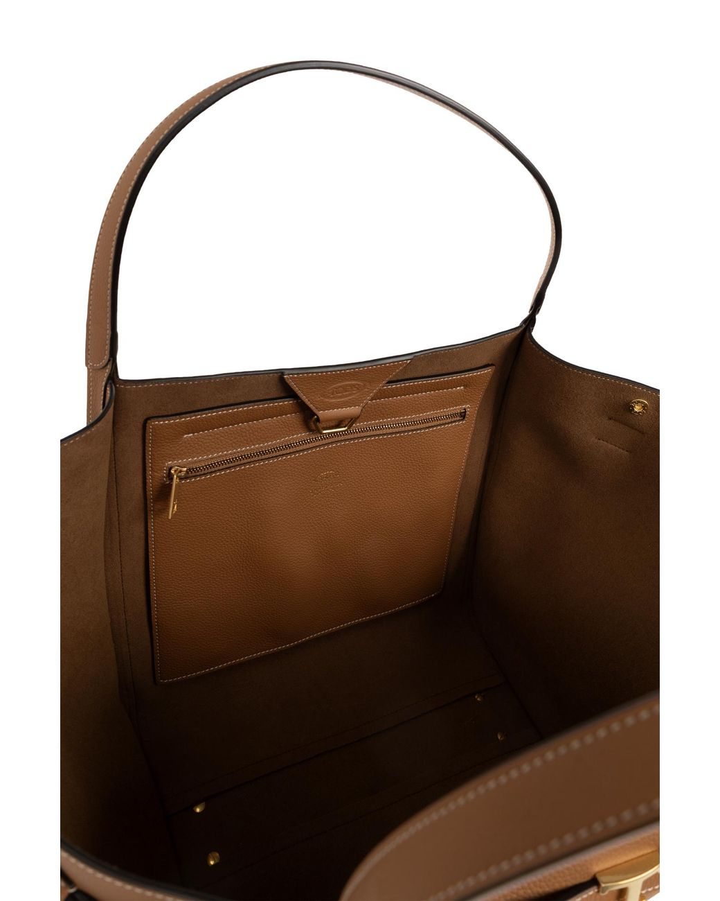 Tod's Brown Leather 'Medium' Shopper Bag