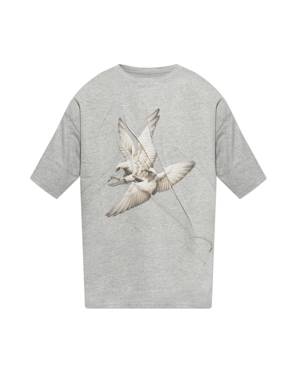 Maison Margiela Gray T-Shirt With Print for men