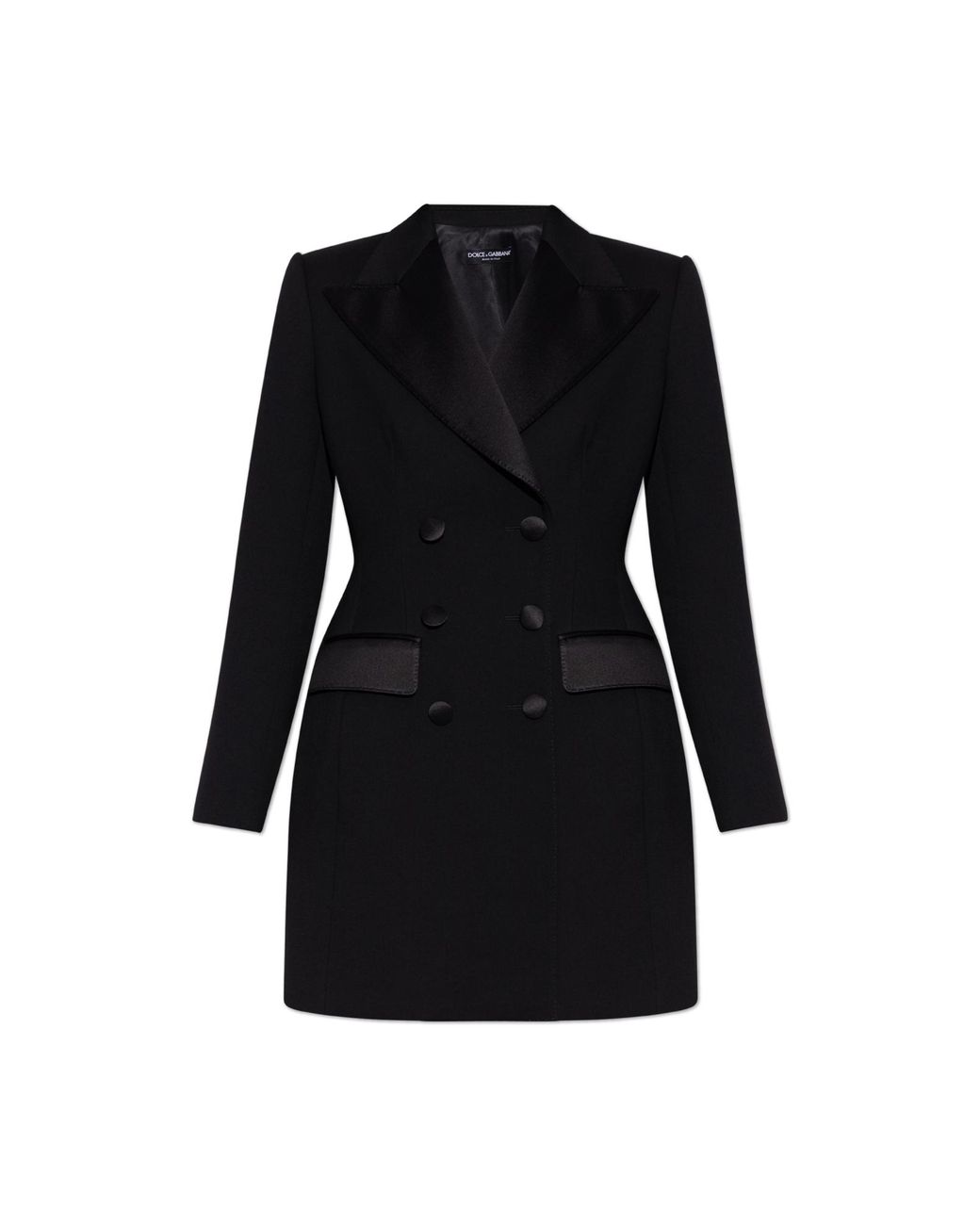 Dolce & Gabbana Black Tailored Double-Breasted Wool Blazer