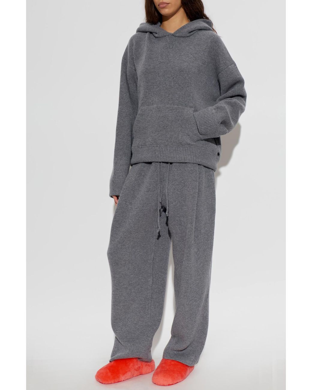 Ugg Gray 'Elea Fluffed' Slippers
