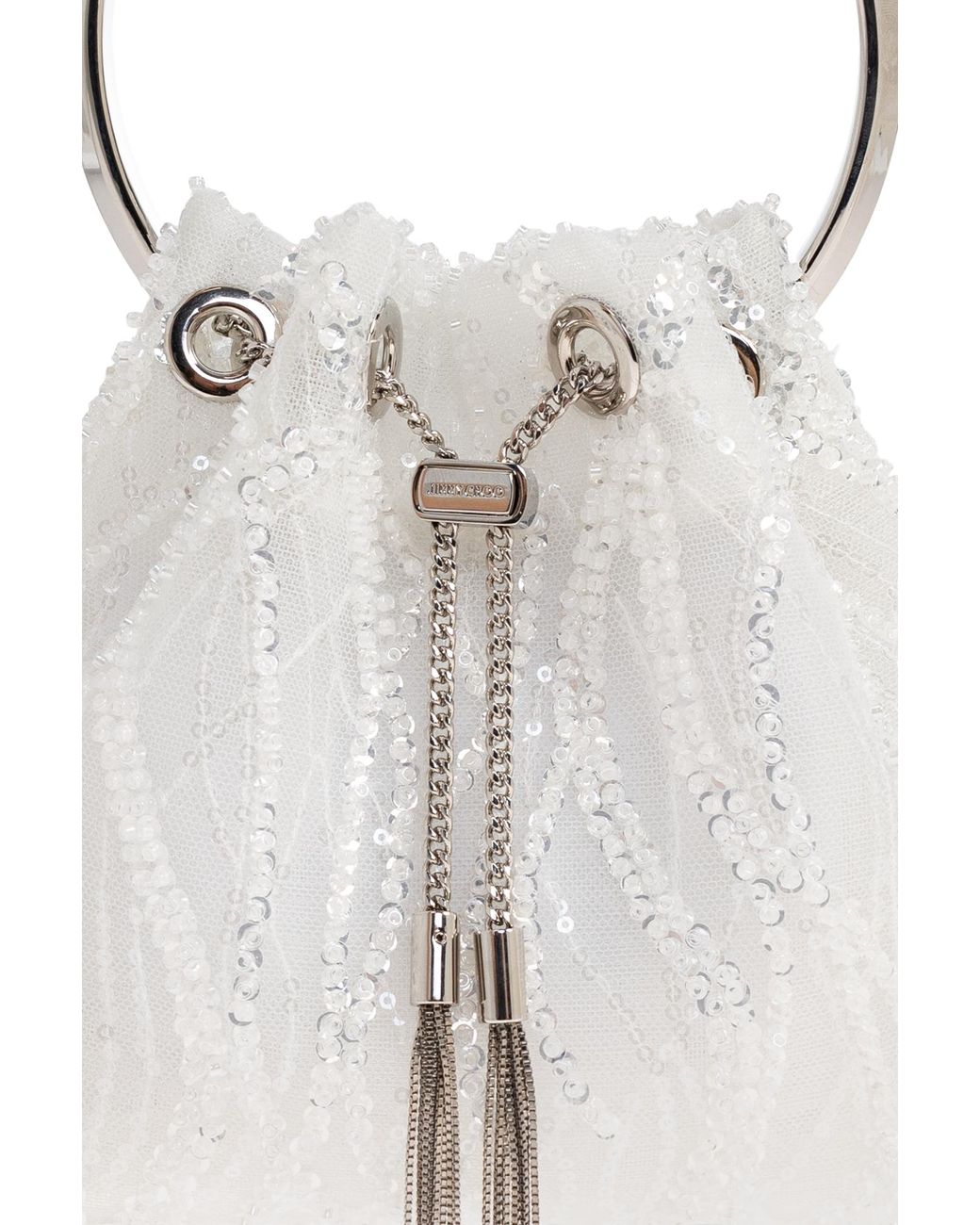 Jimmy Choo White 'Bon Bon' Handbag