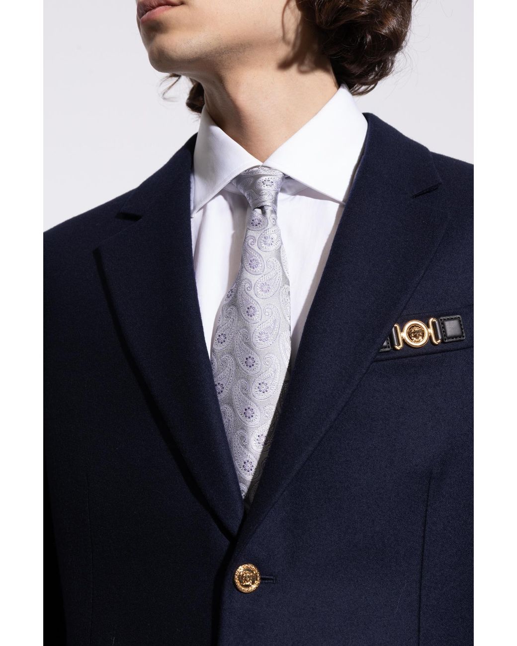 Etro Gray Silk Tie for men